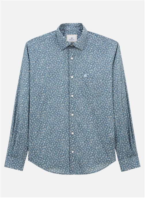 Serge Blanco Chemises Charles homme bleu