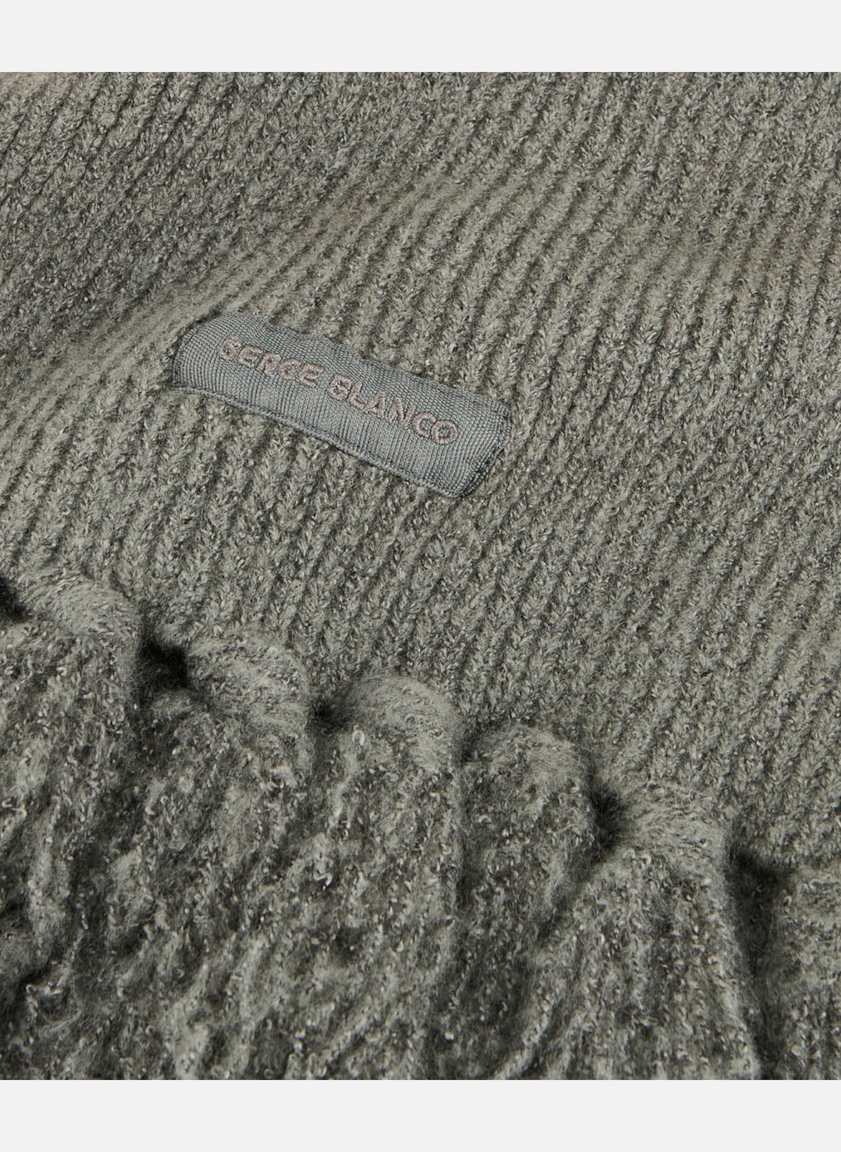 Echarpes Echarpe homme gris Serge Blanco Echarpes Echarpe homme gris Gris chiné