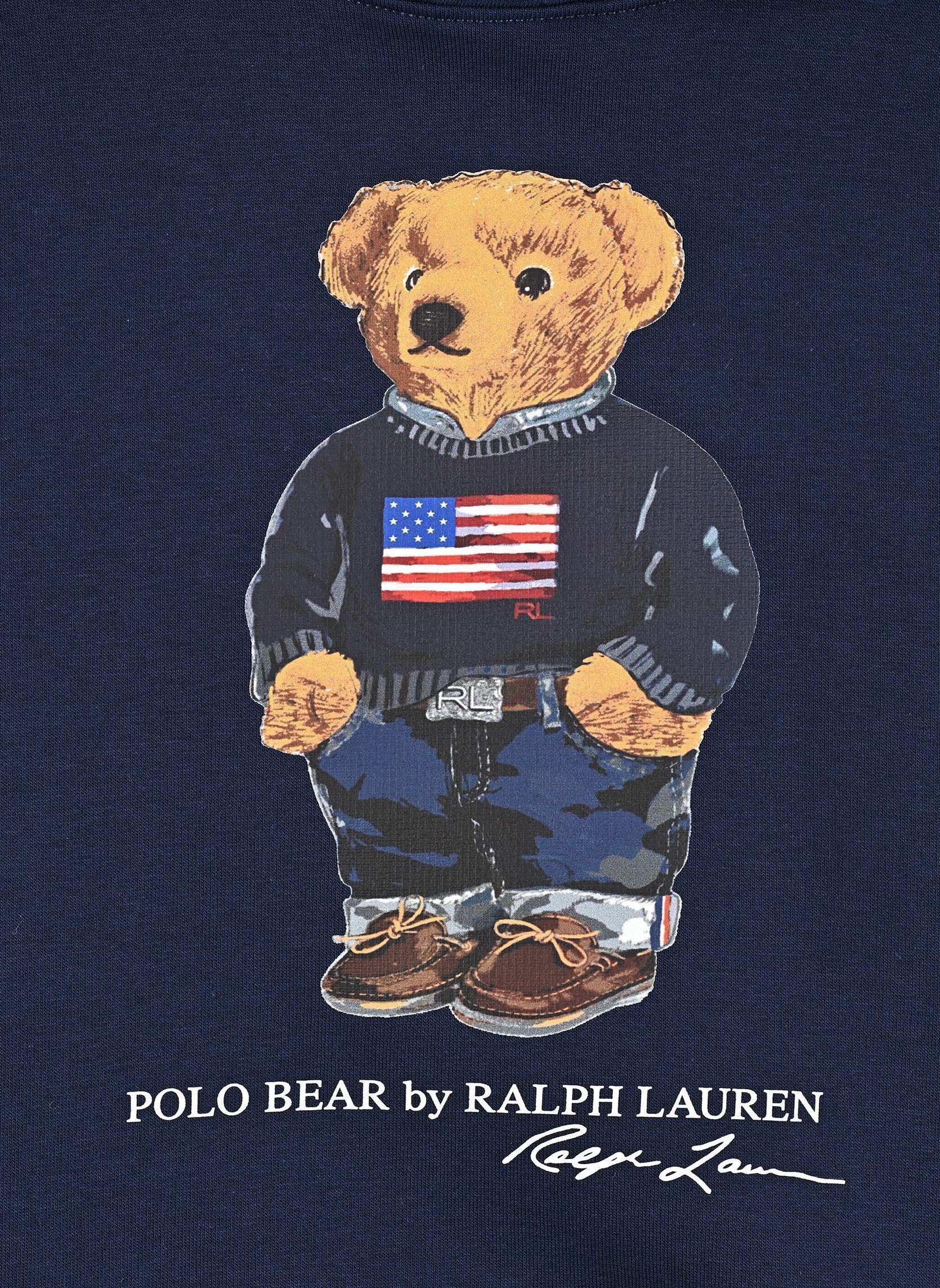 Kapuzenpullover Knit-Pullover-Sweatshirt jungen blau Polo Ralph Lauren Kapuzenpullover Knit-Pullover-Sweatshirt jungen blau CRUISE NAVY CORE BEAR