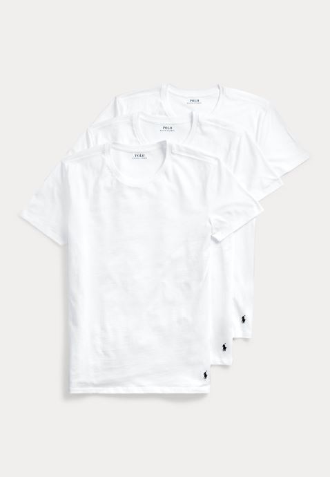 Polo Ralph Lauren Sportondergoed S/S Crew-3 Pack-Crew Undershirt heren wit