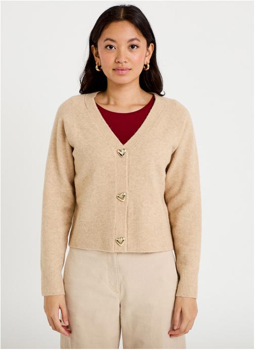 Cache Cache Gilets CARDIVHEART femme beige