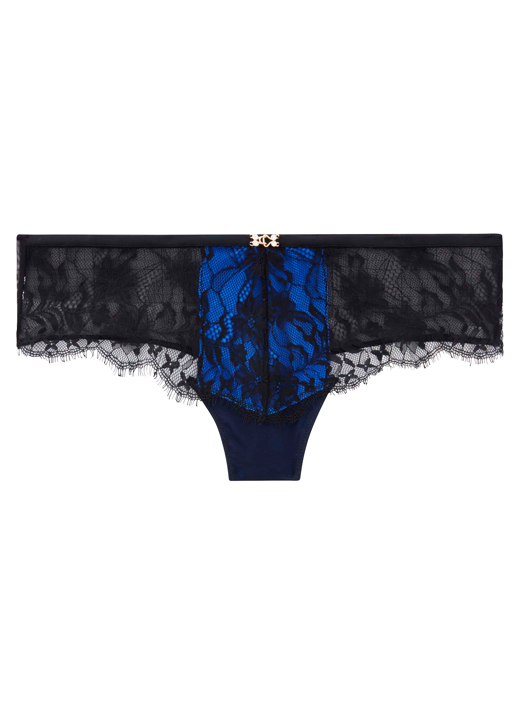 Culottes Shorty tanga noir/bleu Alcove femme noir Pomm'Poire Culottes Shorty tanga noir/bleu Alcove femme noir Noir