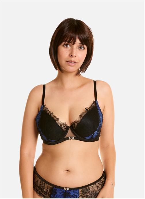 Pomm'Poire Brassières Soutien-gorge ampliforme noir/bleu Alcove femme noir