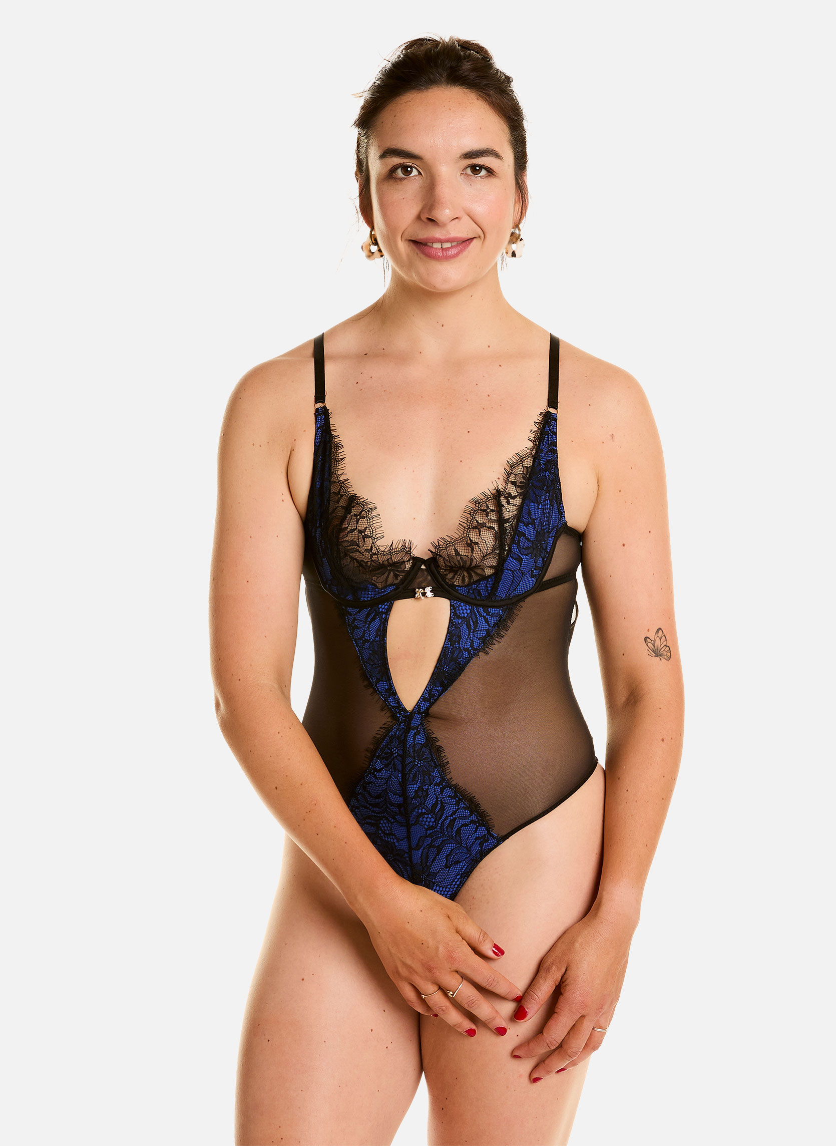 Brassières Body tanga noir/bleu Alcove femme noir Pomm'Poire Brassières Body tanga noir/bleu Alcove femme noir Noir