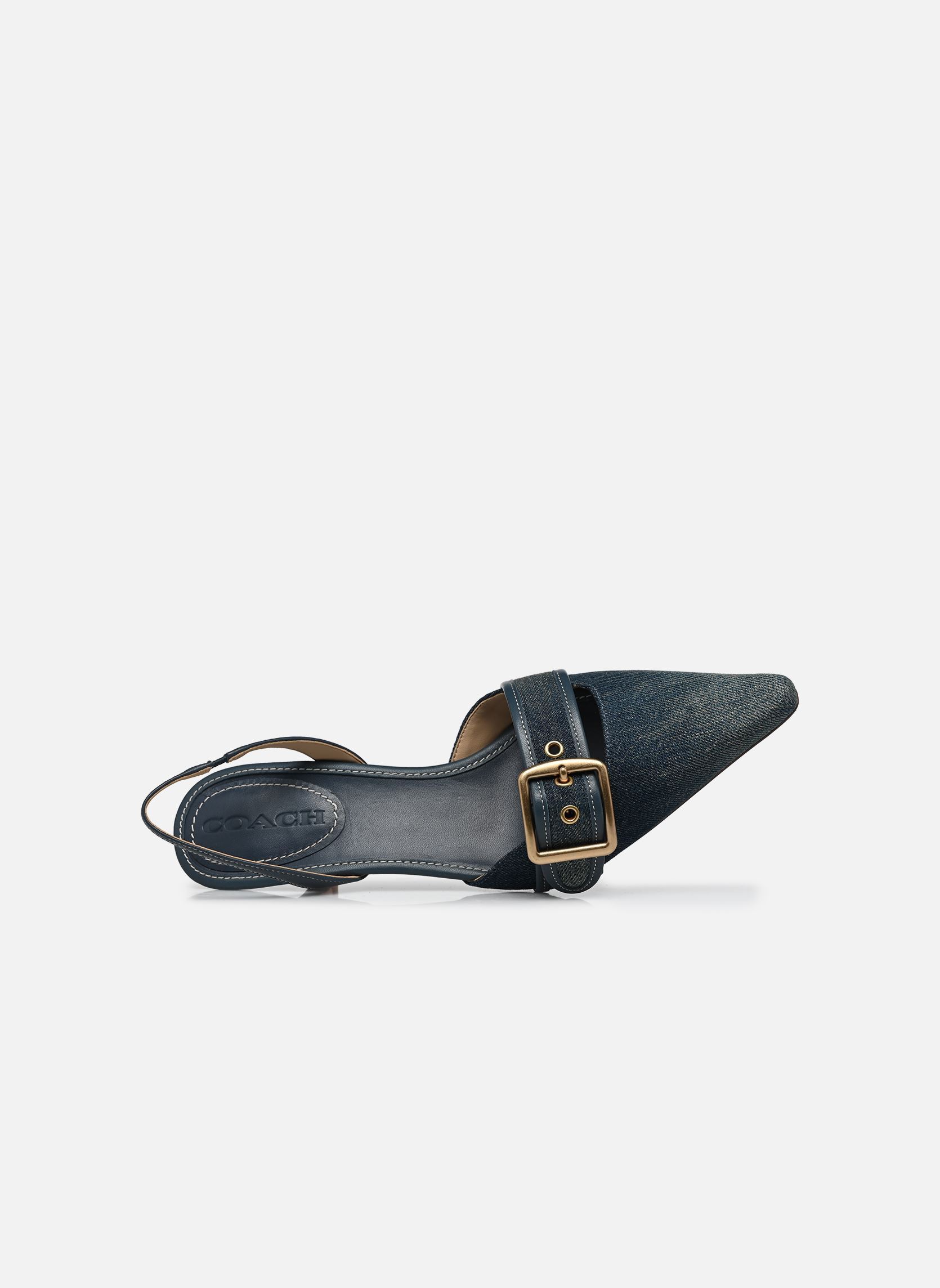 Slingback pumps Margot Loved Denim Slingback dames blauw Coach Slingback pumps Margot Loved Denim Slingback dames blauw DARK INDIGO