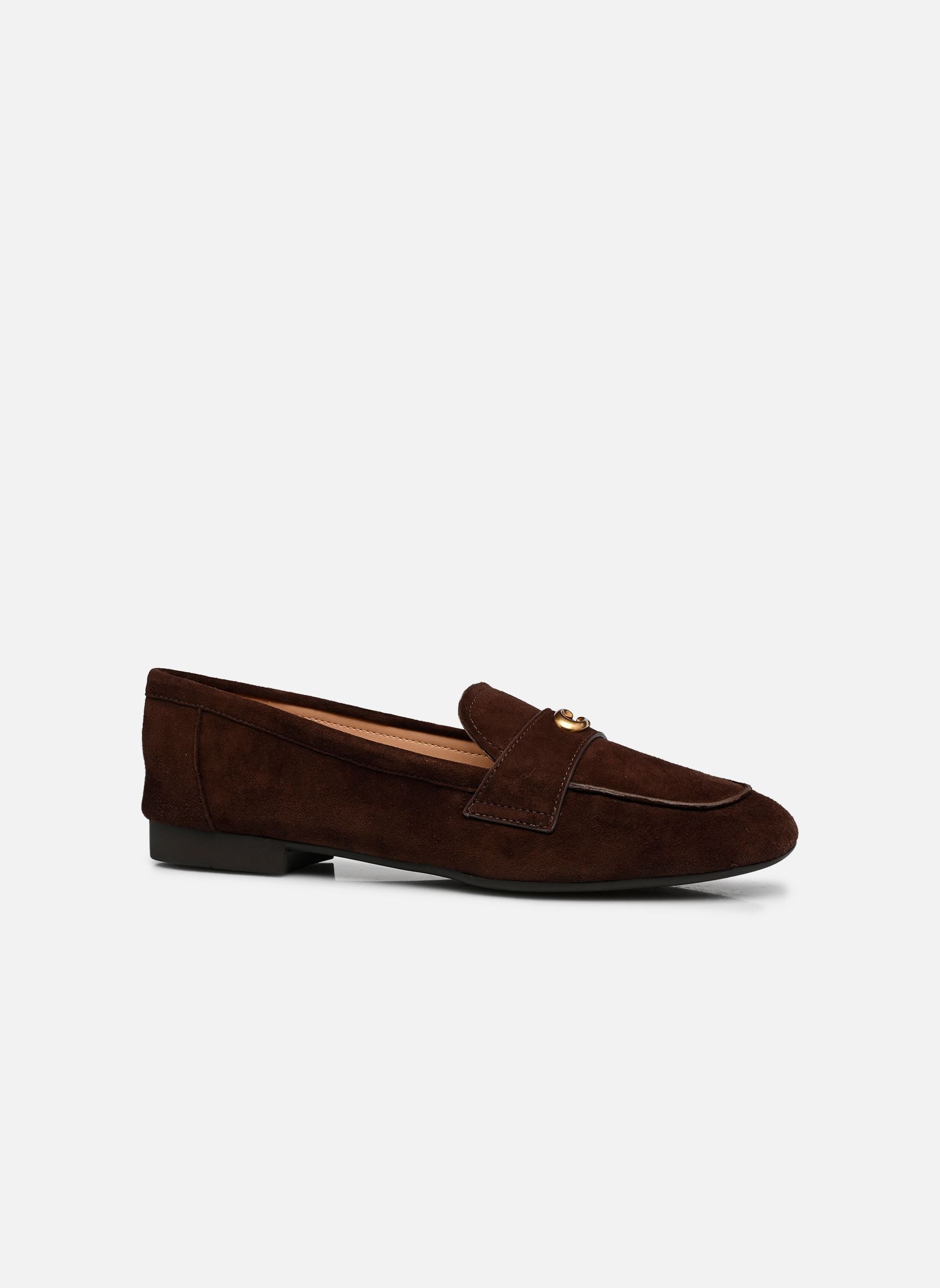 Mocassins SCULPTED C SUEDE LOAFER dames bruin Coach Mocassins SCULPTED C SUEDE LOAFER dames bruin CHOCOLATE