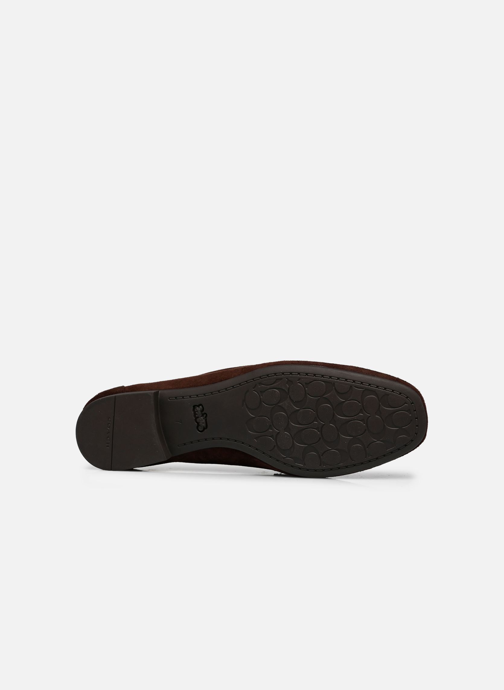 Mocassins SCULPTED C SUEDE LOAFER dames bruin Coach Mocassins SCULPTED C SUEDE LOAFER dames bruin CHOCOLATE