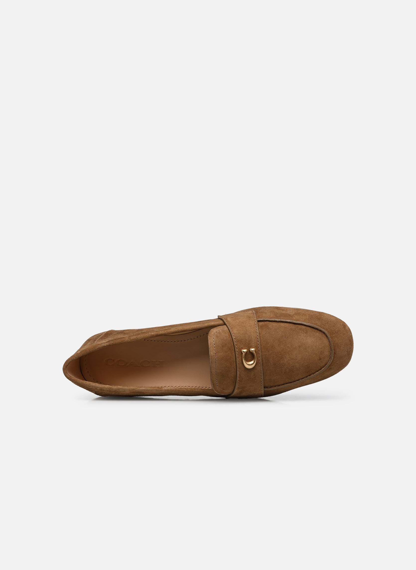 Mocassins SCULPTED C SUEDE LOAFER dames bruin Coach Mocassins SCULPTED C SUEDE LOAFER dames bruin COCONUT