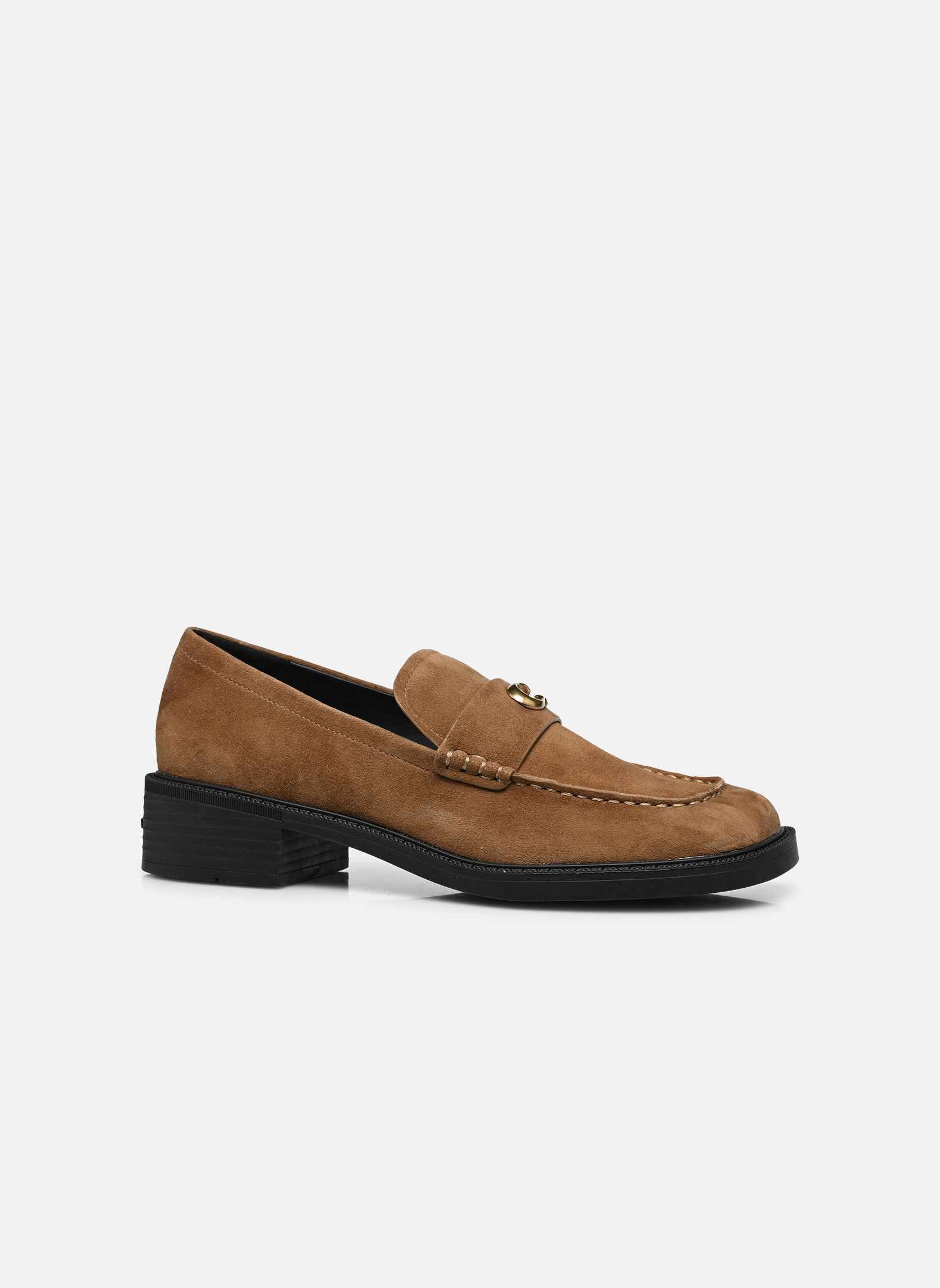 Mocassins Suede Penny Loafer dames bruin Coach Mocassins Suede Penny Loafer dames bruin COCONUT