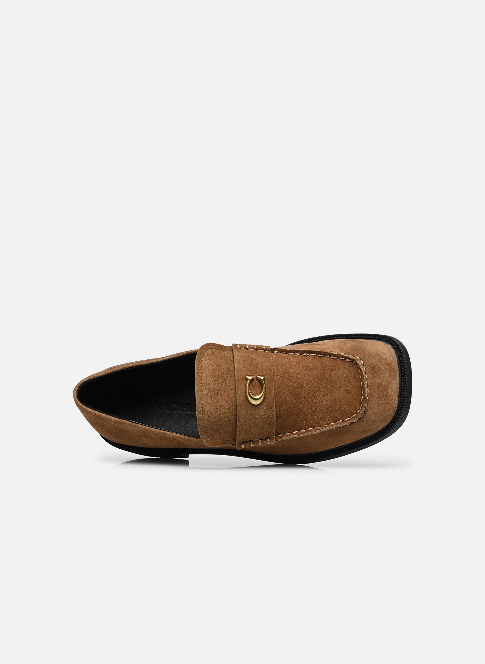 Mocassins Suede Penny Loafer dames bruin Coach Mocassins Suede Penny Loafer dames bruin COCONUT