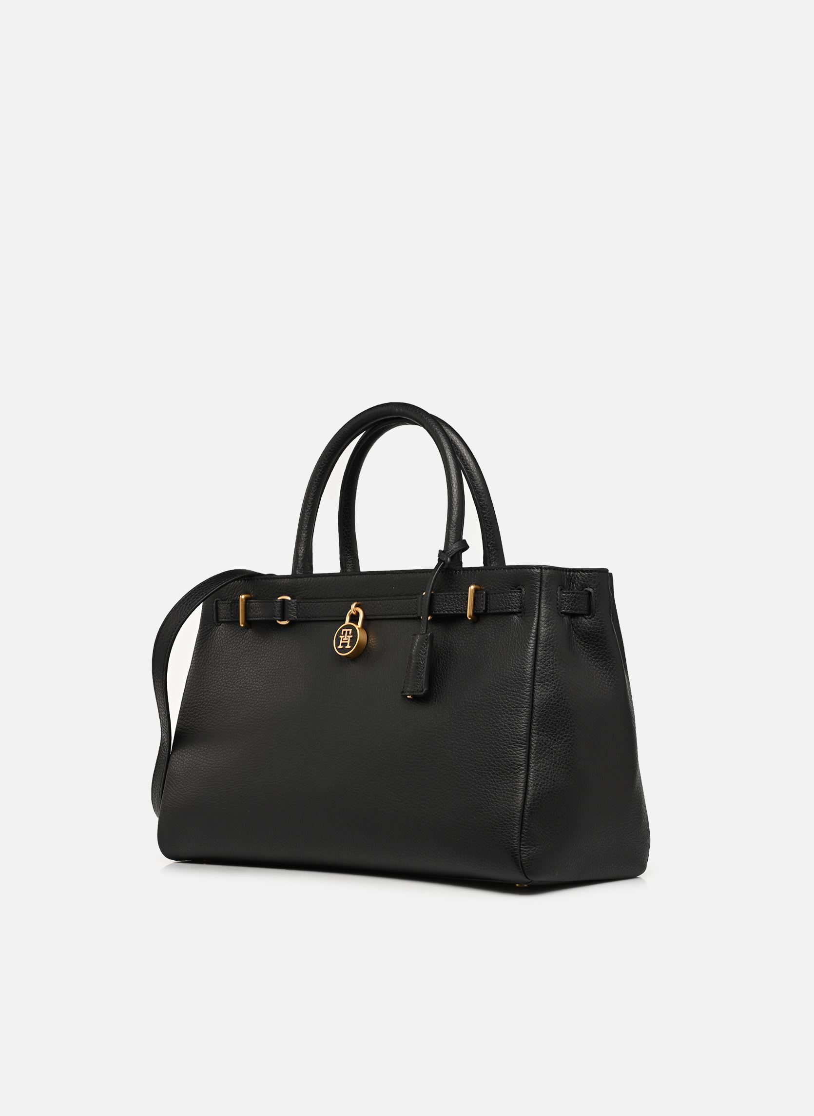Sacs à main AMERICAN ICON TOTE LEATHER femme noir Tommy Hilfiger Sacs à main AMERICAN ICON TOTE LEATHER femme noir BLACK