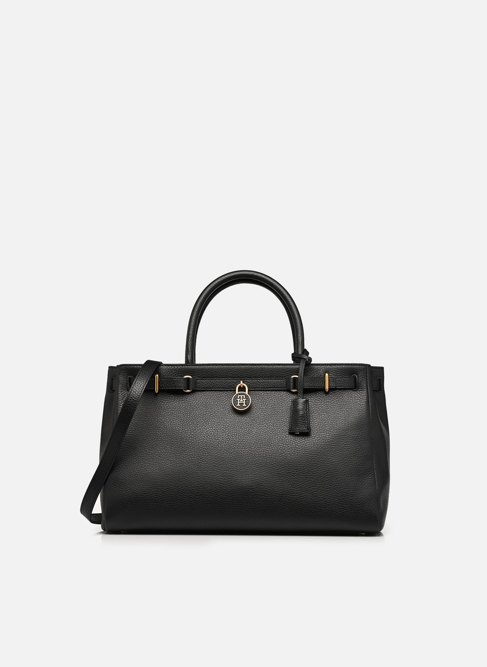 Sacs à main AMERICAN ICON TOTE LEATHER femme noir Tommy Hilfiger Sacs à main AMERICAN ICON TOTE LEATHER femme noir BLACK