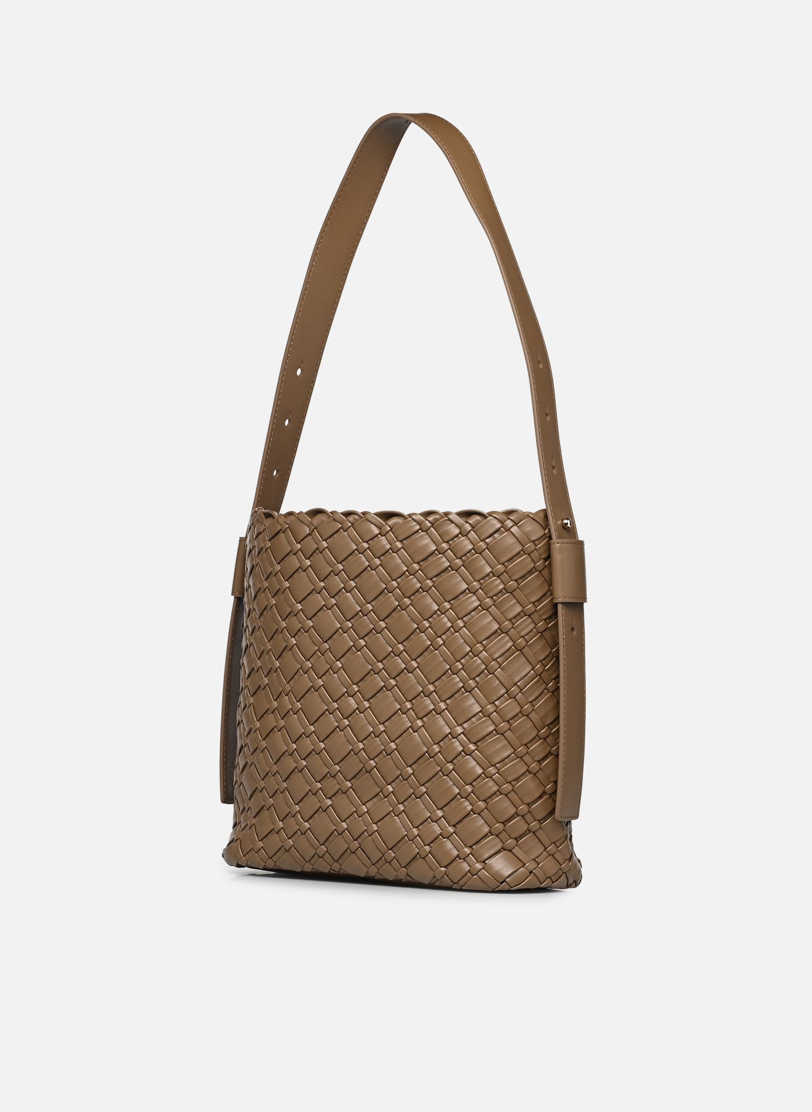 Schoudertassen TH BRAIDED SHOULDER BAG dames bruin Tommy Hilfiger Schoudertassen TH BRAIDED SHOULDER BAG dames bruin NORDIC TAUPE