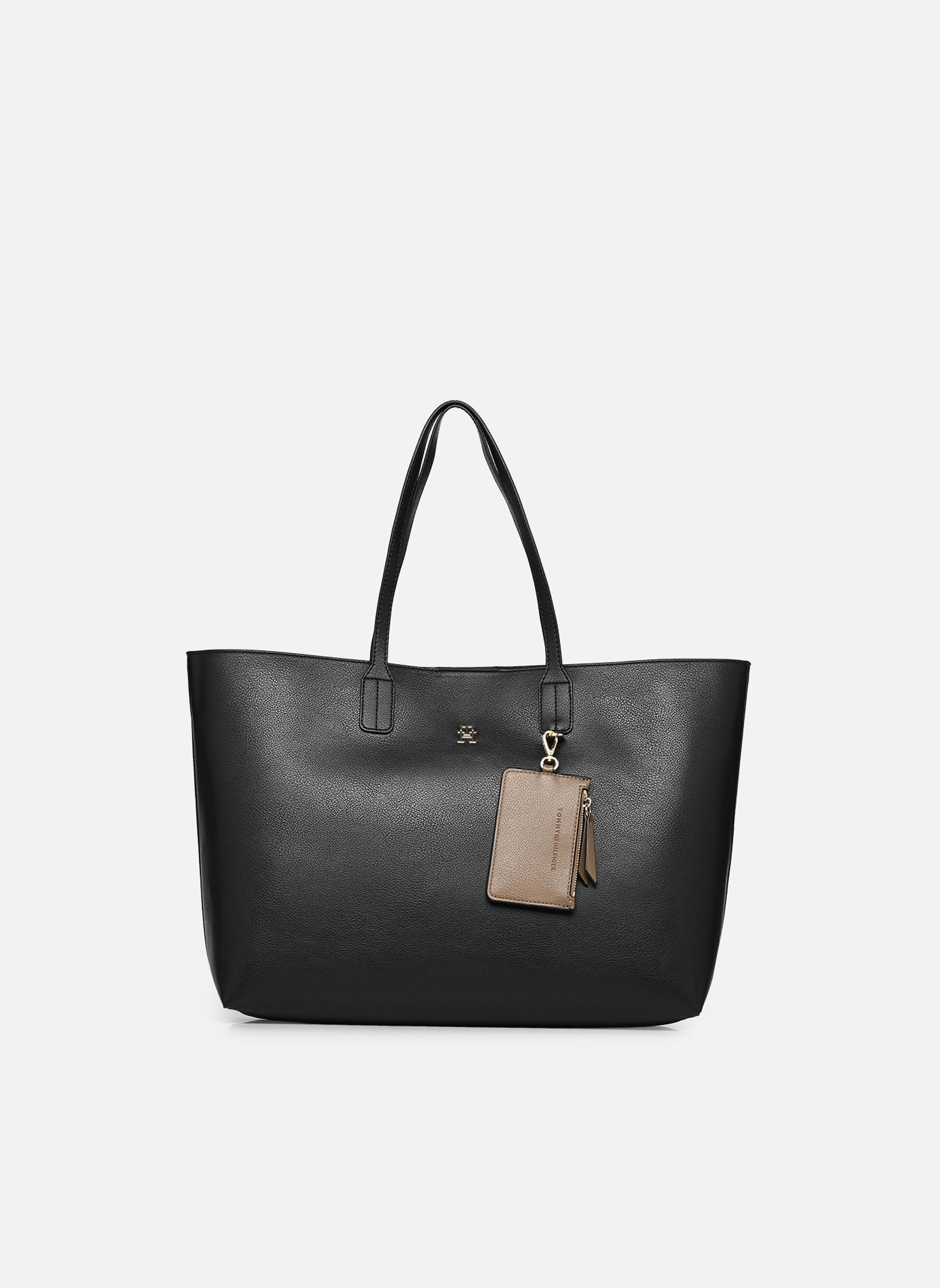Cabas TH ICON TOTE femme noir Tommy Hilfiger Cabas TH ICON TOTE femme noir BLACK