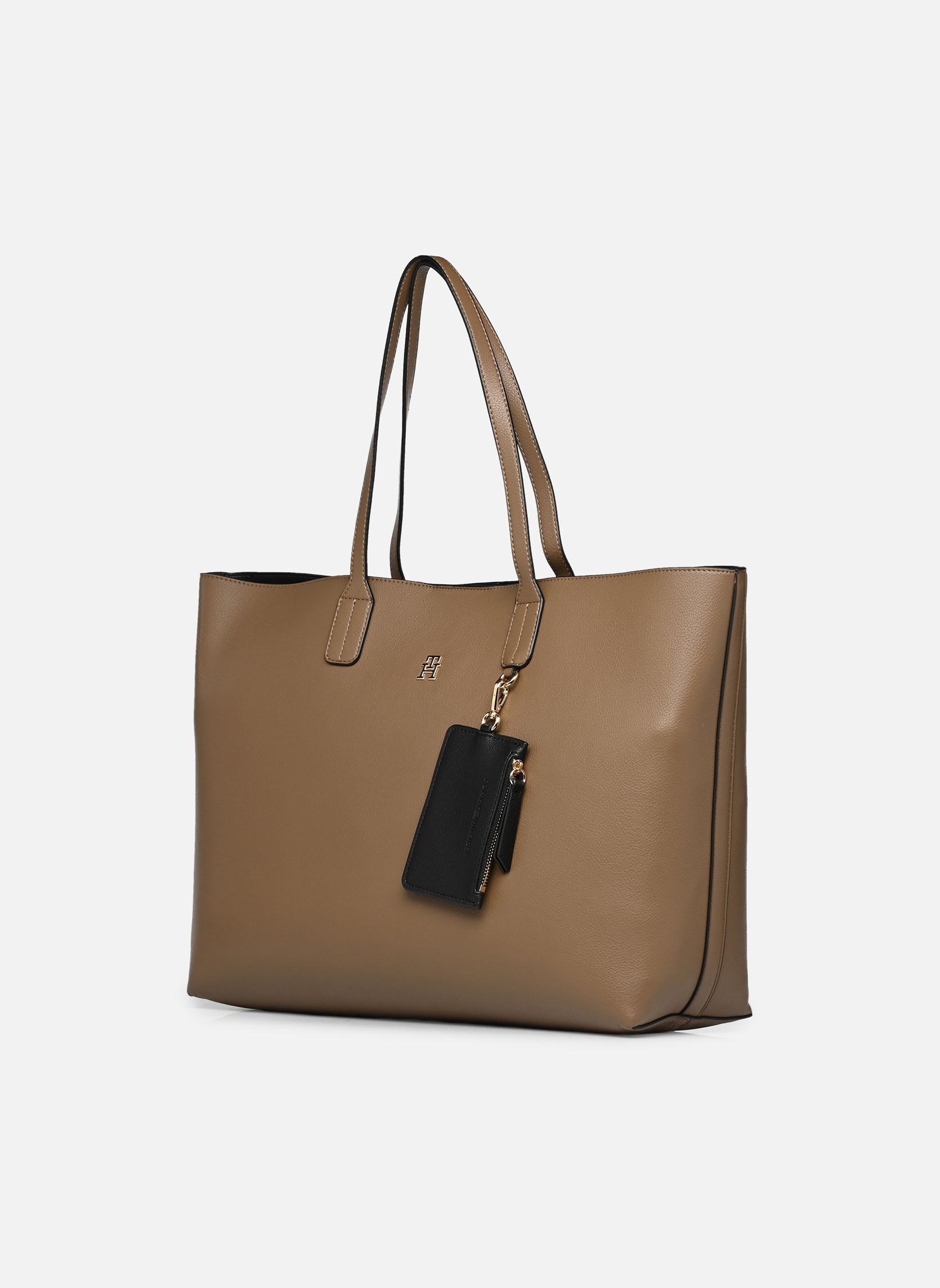 Cabas TH ICON TOTE femme marron Tommy Hilfiger Cabas TH ICON TOTE femme marron NORDIC TAUPE