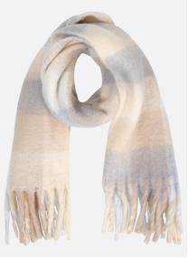 Echarpes Echarpe plaid Femme avec franges Crème femme beige