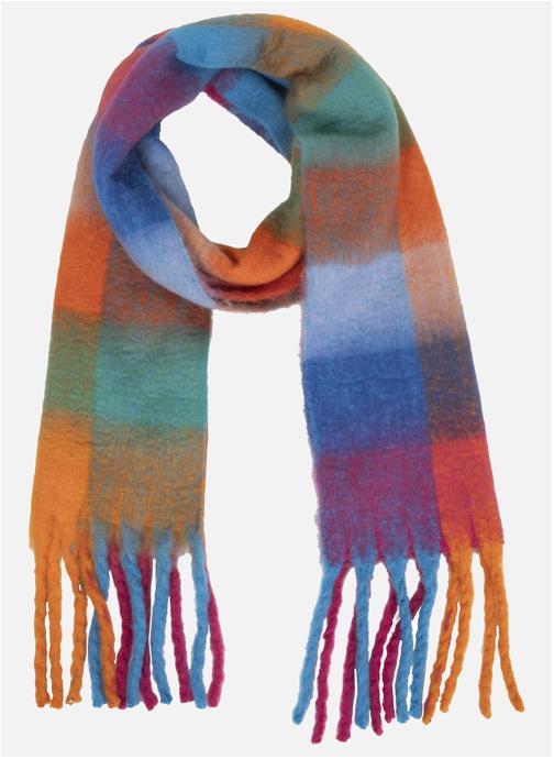 Isotoner Echarpes Echarpe plaid Femme avec franges Crème femme multicolore