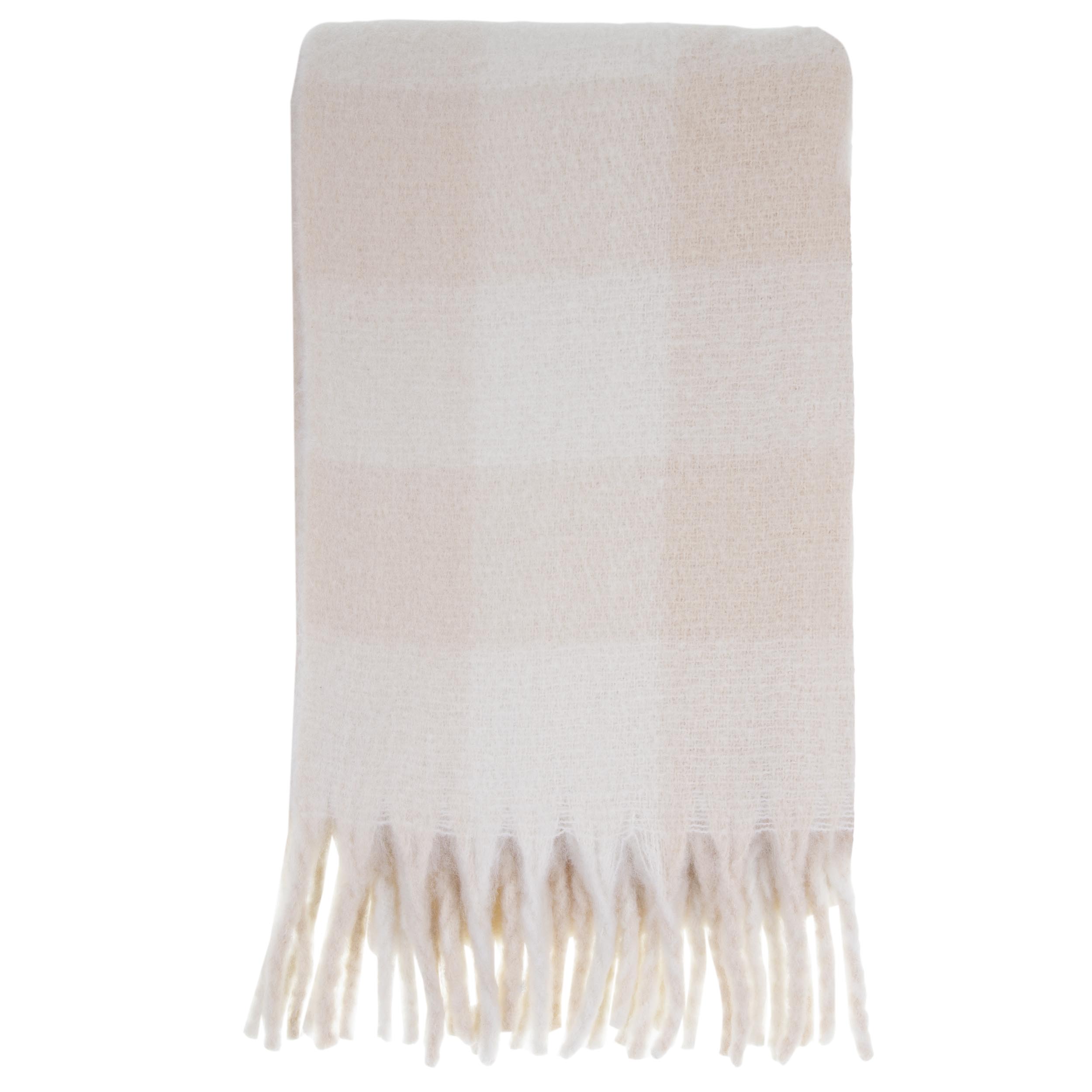 Echarpes Echarpe plaid Femme avec franges Crème femme beige Isotoner Echarpes Echarpe plaid Femme avec franges Crème femme beige Crème