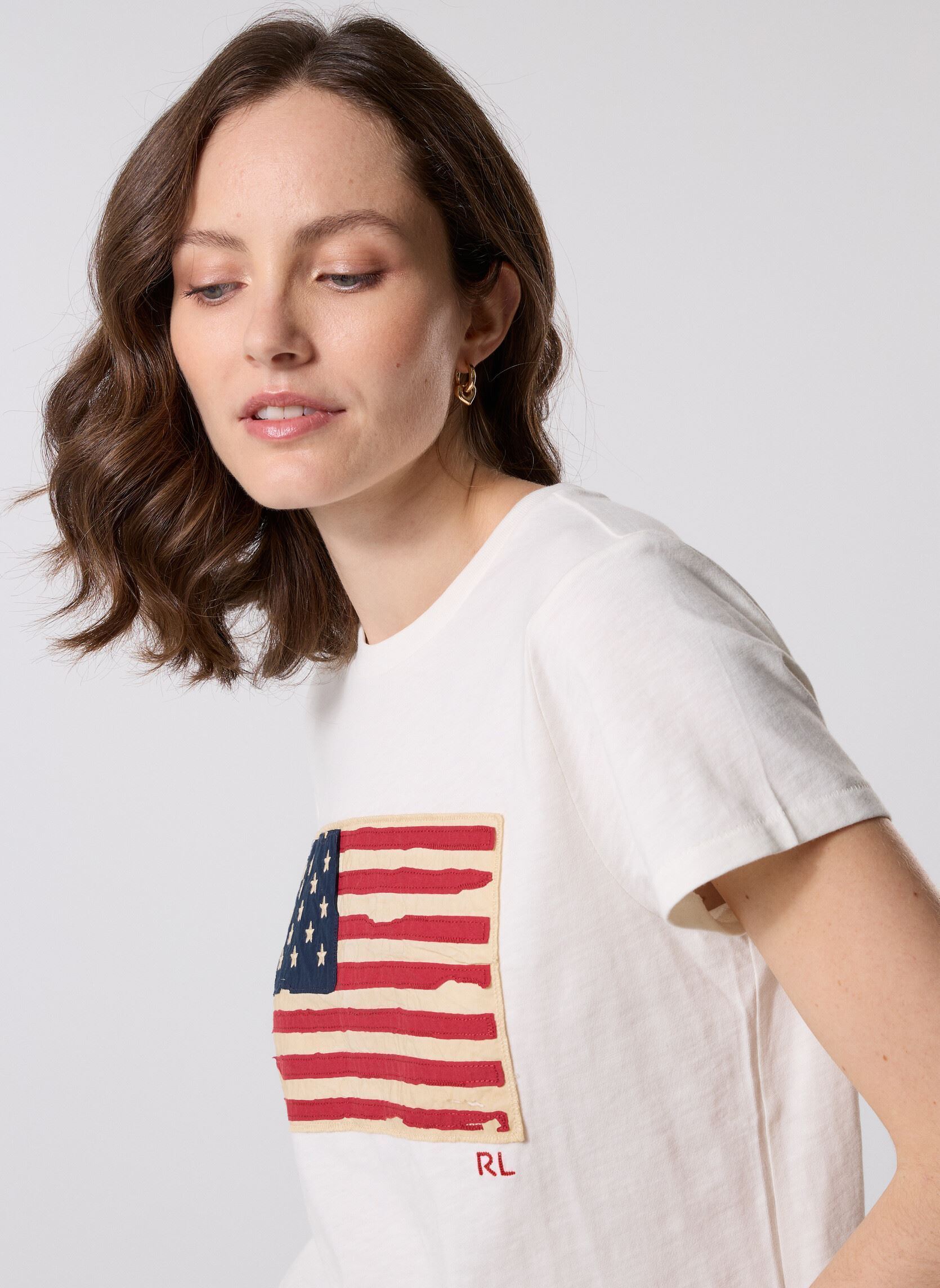 Tee-shirts manches courtes Afs White Ss Flag Tee homme blanc Polo Ralph Lauren Tee-shirts manches courtes Afs White Ss Flag Tee homme blanc NEVIS