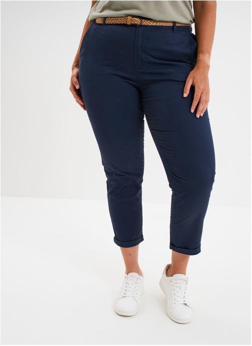 La Halle Pantalons droit MOD3_PCHINOPANT femme bleu