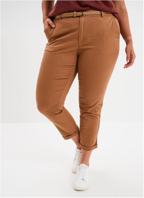 La Halle Pantalons droit MOD3_PCHINOPANT femme marron