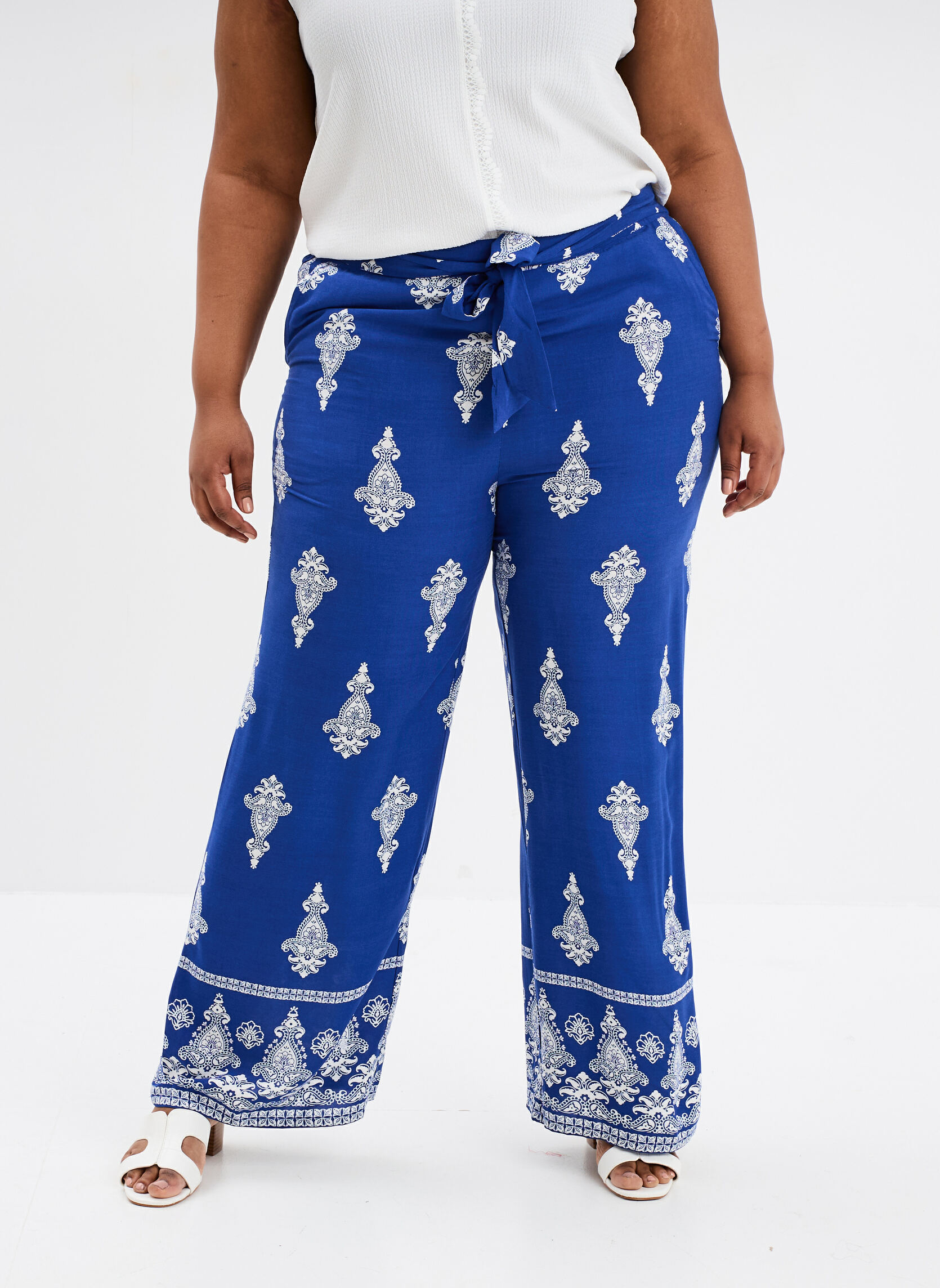 Pantalon Lin Femme Été Grande Taille - Fluide Léger Casual Yoga Pilates Travail