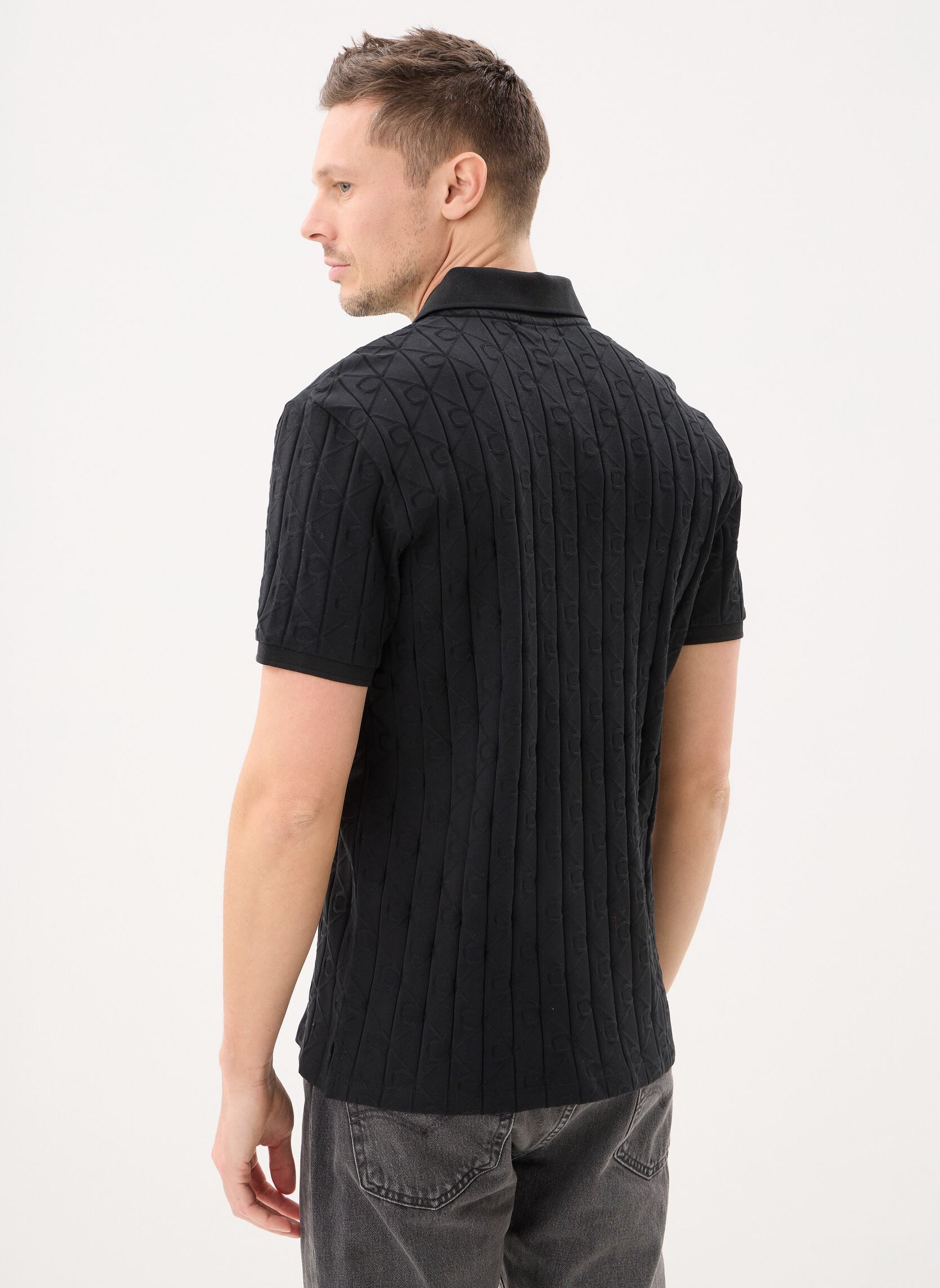 Korte mouwen polo's Ss Dbl Mercerized heren zwart Calvin Klein Jeans Korte mouwen polo's Ss Dbl Mercerized heren zwart BLACK