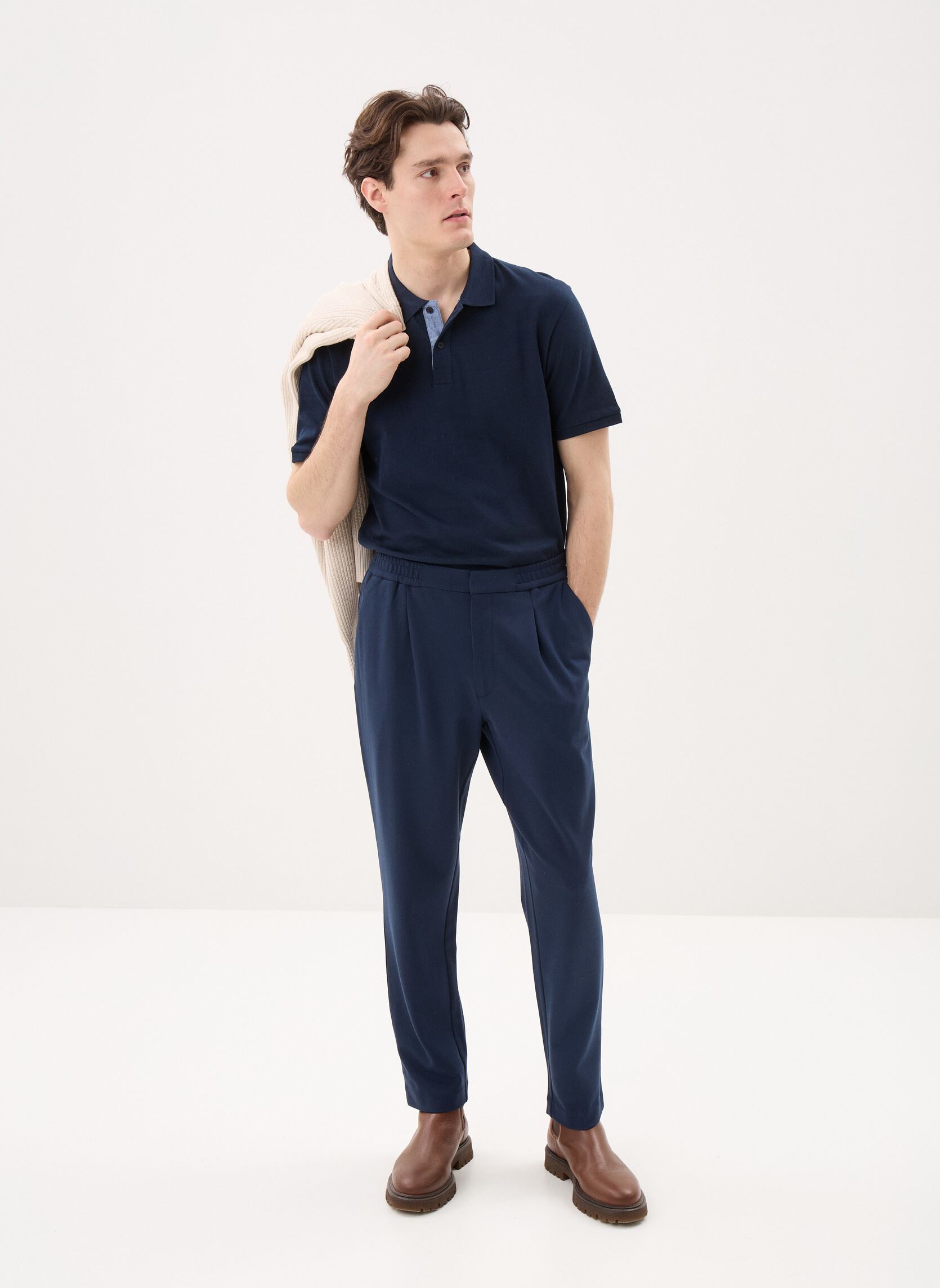 Slim fit en skinny jeans Slim Tapered Knit heren blauw Calvin Klein Jeans Slim fit en skinny jeans Slim Tapered Knit heren blauw BLUE