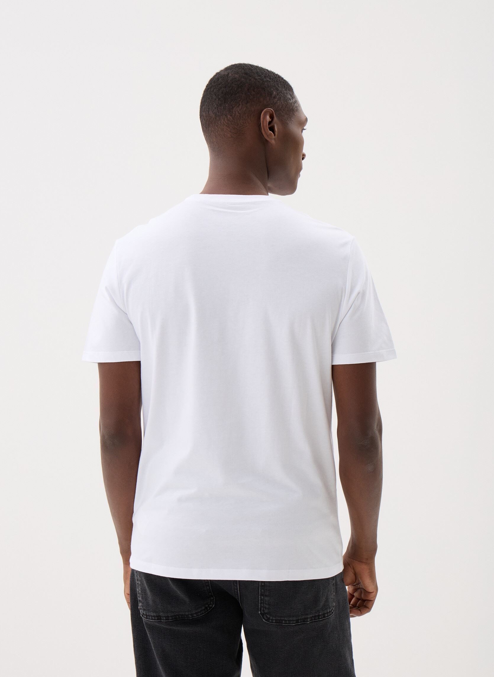 Tee-shirts manches courtes Ss 30S Micro Monolog homme blanc Calvin Klein Jeans Tee-shirts manches courtes Ss 30S Micro Monolog homme blanc WHITE
