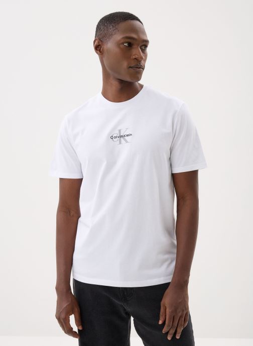 Calvin Klein Jeans T-shirts met korte mouwen Ss 30S Micro Monolog heren wit