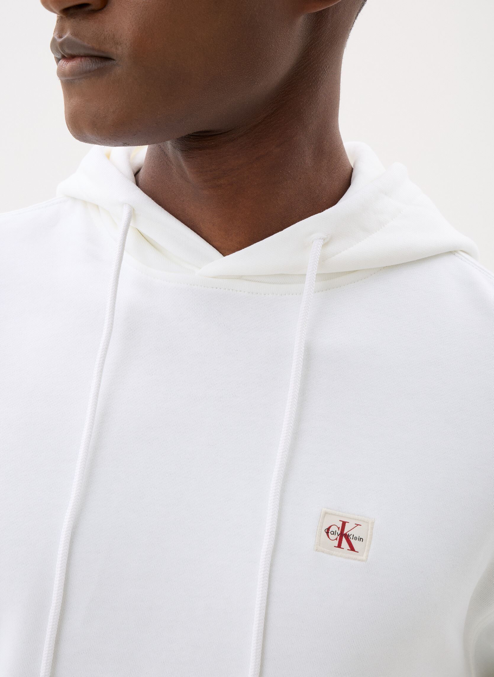 Kapuzenpullover Ls Eu 350Terry Badge herren weiß Calvin Klein Jeans Kapuzenpullover Ls Eu 350Terry Badge herren weiß WHITE