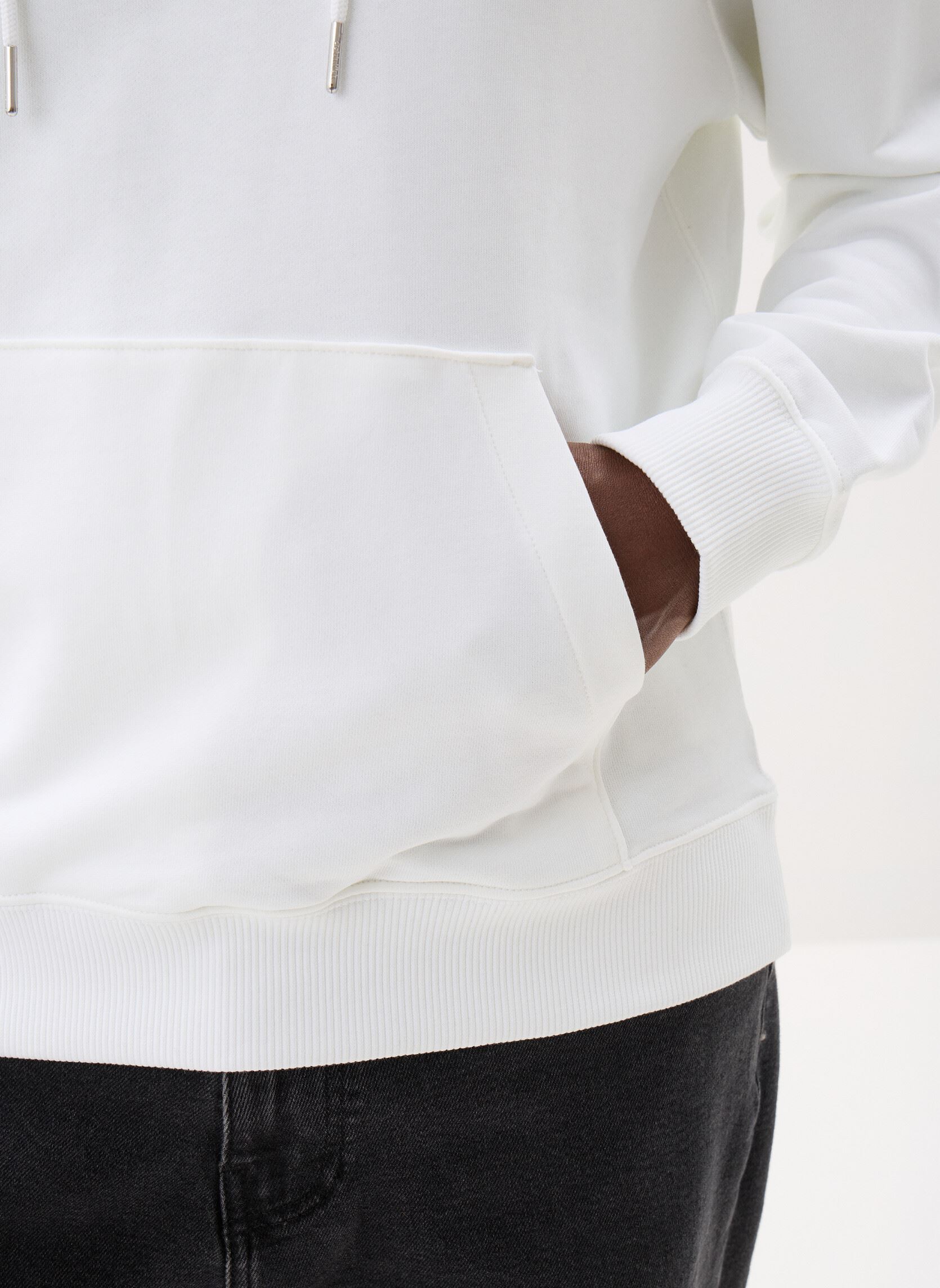 Kapuzenpullover Ls Eu 350Terry Badge herren weiß Calvin Klein Jeans Kapuzenpullover Ls Eu 350Terry Badge herren weiß WHITE