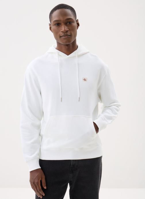 Calvin Klein Jeans Kapuzenpullover Ls Eu 350Terry Badge herren weiß