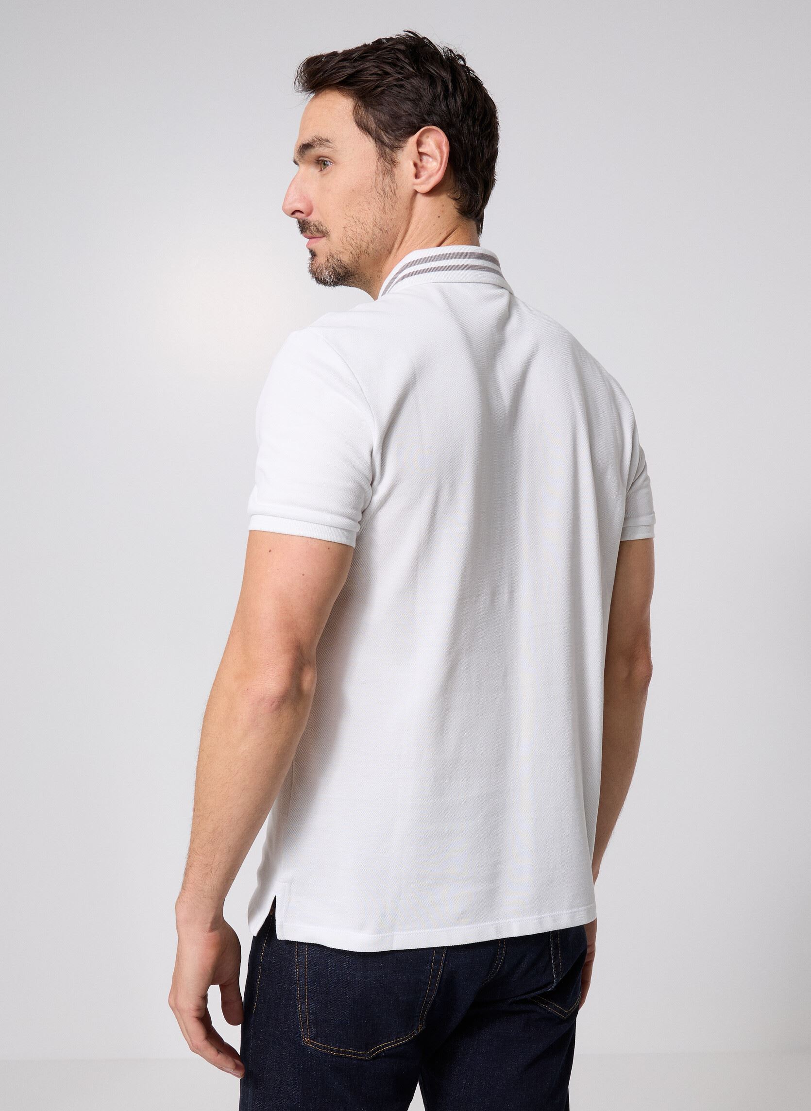 Korte mouwen polo's Ss Monogram Pique Ti heren wit Calvin Klein Jeans Korte mouwen polo's Ss Monogram Pique Ti heren wit WHITE