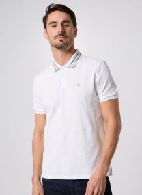 Korte mouwen polo's Ss Monogram Pique Ti heren wit