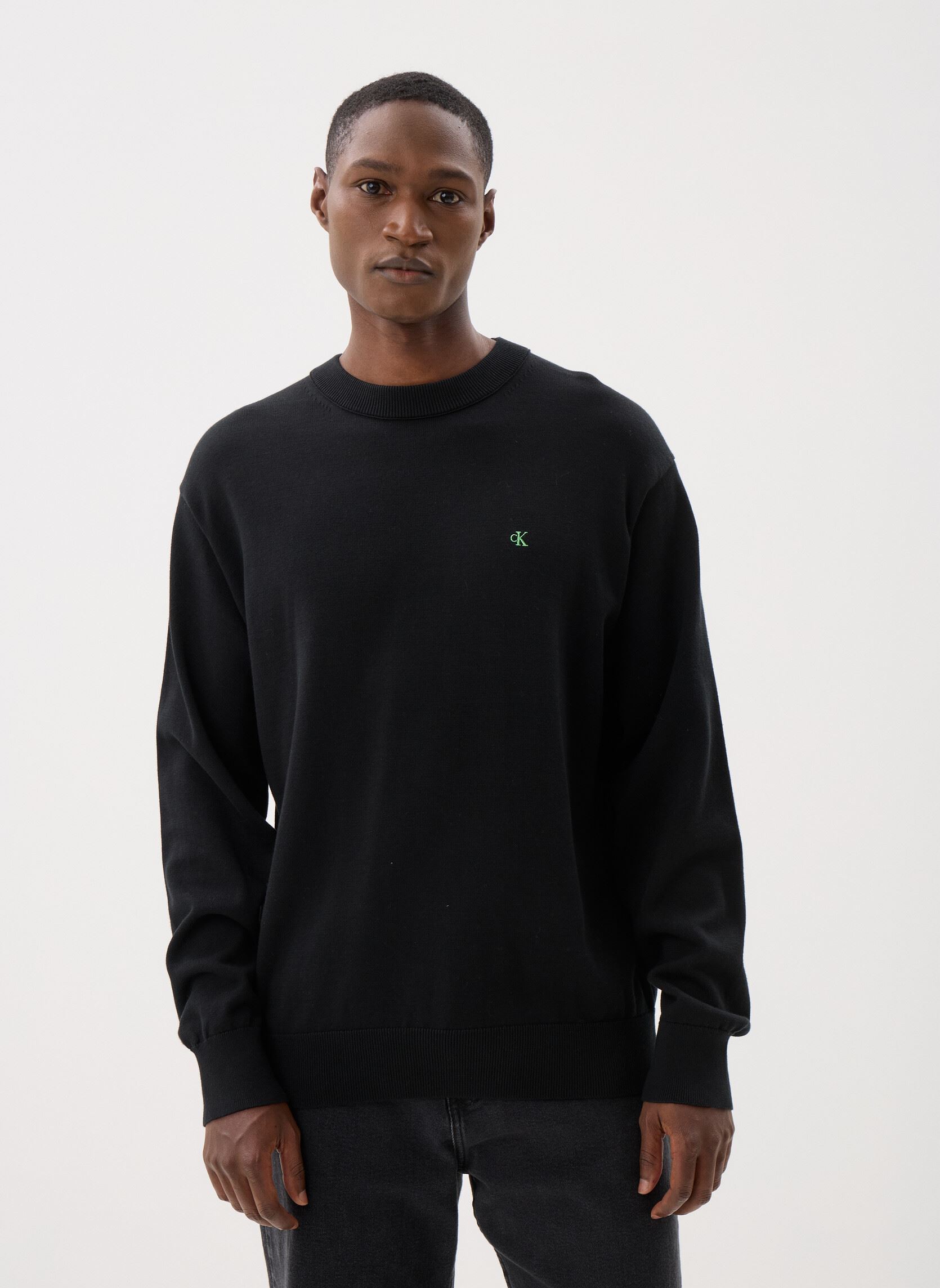 Pull Calvin Klein Jeans LS EZ COTTON CREWNK LV04RC309G EU - vue 4