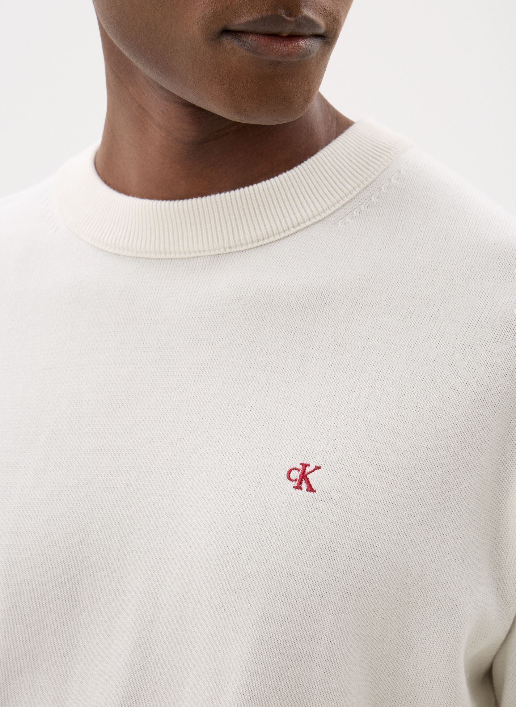 Sweatshirts Eu Ls Cotton Relaxed heren wit Calvin Klein Jeans Sweatshirts Eu Ls Cotton Relaxed heren wit WHITE