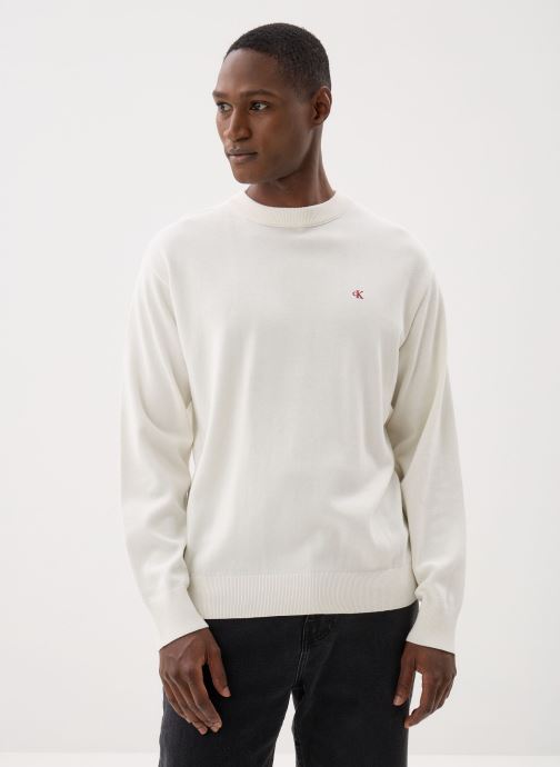 Calvin Klein Jeans Sweatshirts Eu Ls Cotton Relaxed herren weiß