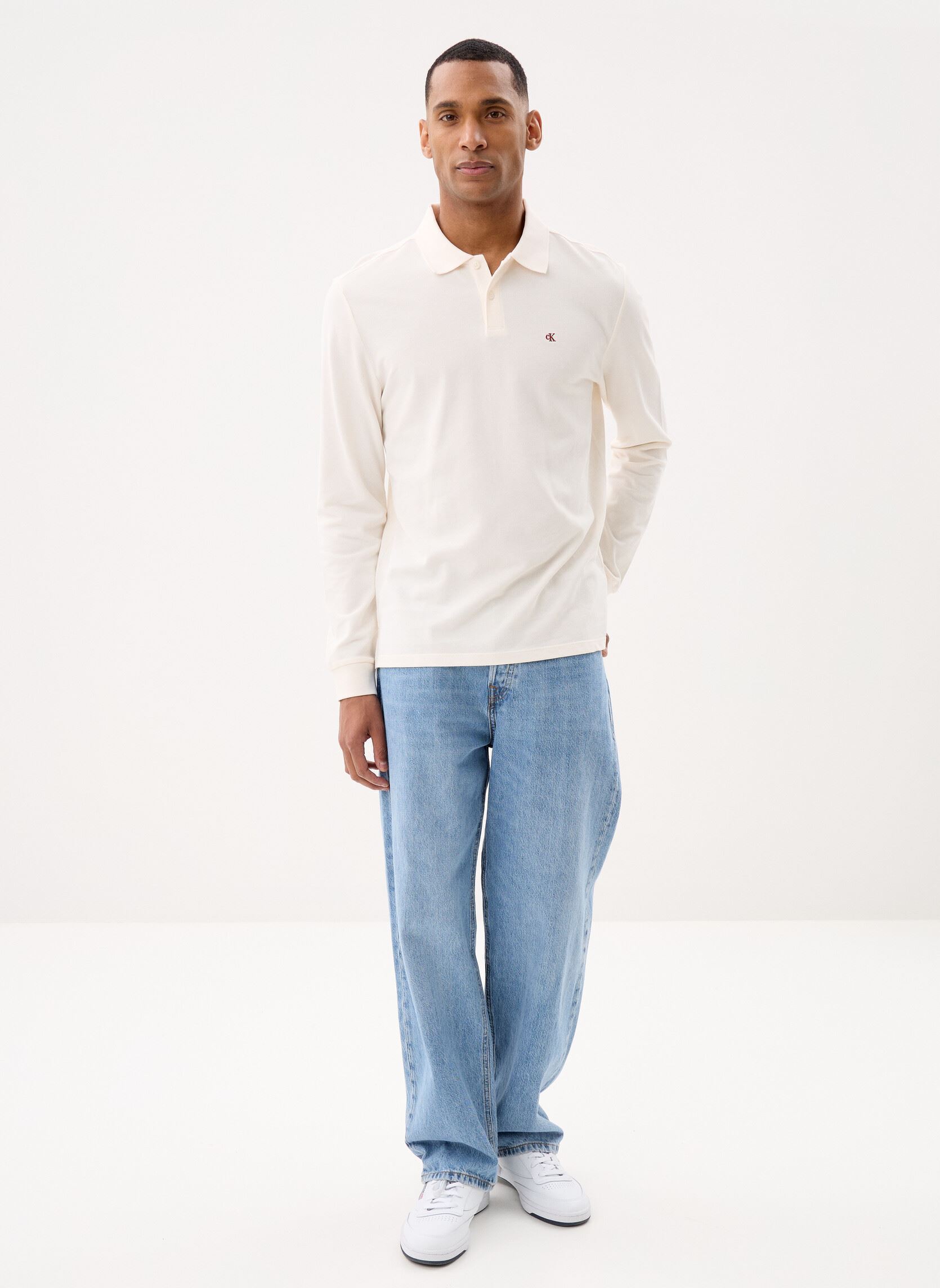 Kurzarm-Poloshirts Ls Casual Pique Polo herren weiß Calvin Klein Jeans Kurzarm-Poloshirts Ls Casual Pique Polo herren weiß WHITE
