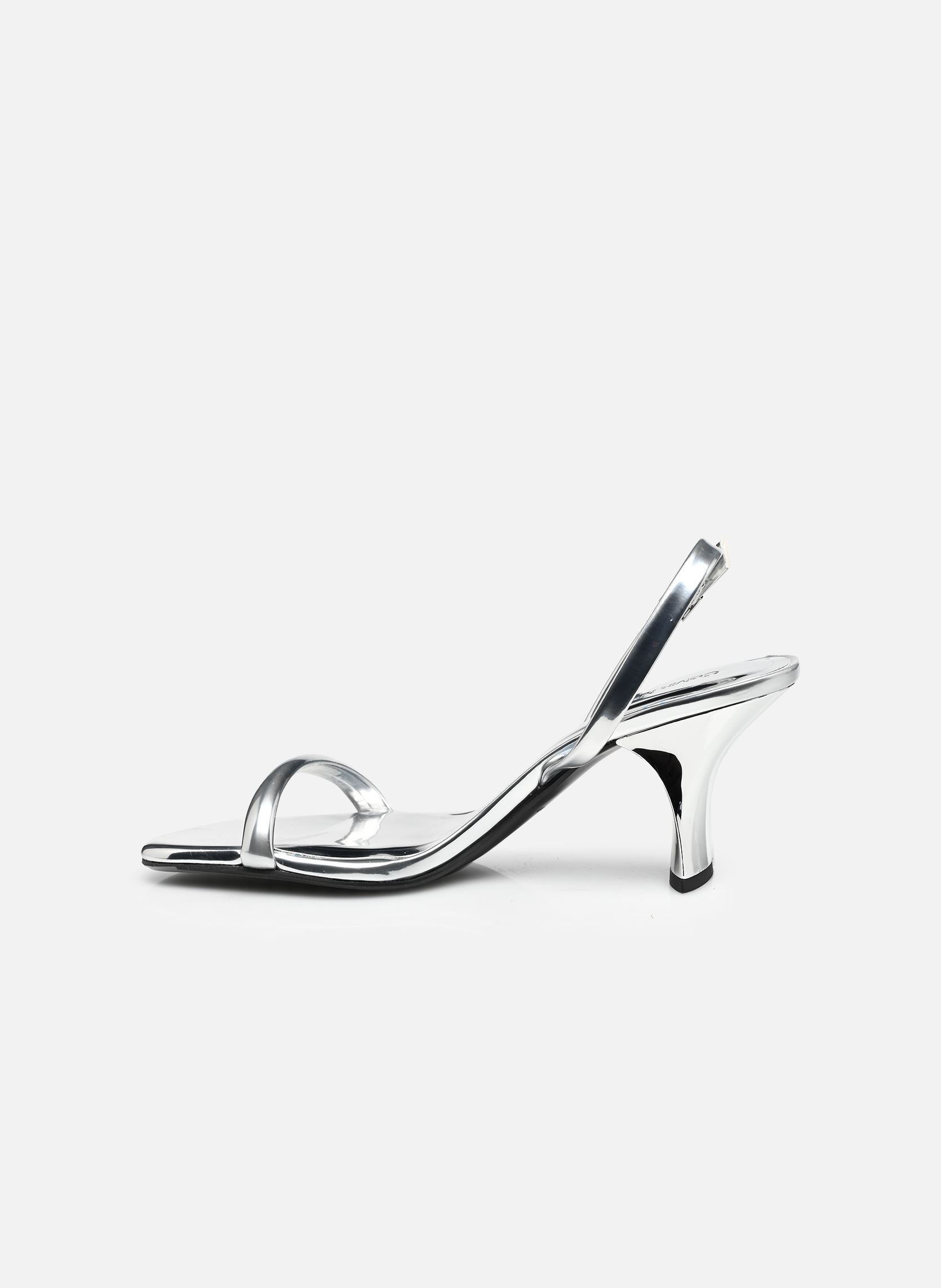 Sandalen SCULPT KITT HEEL STR damen silber Calvin Klein Sandalen SCULPT KITT HEEL STR damen silber SILVER