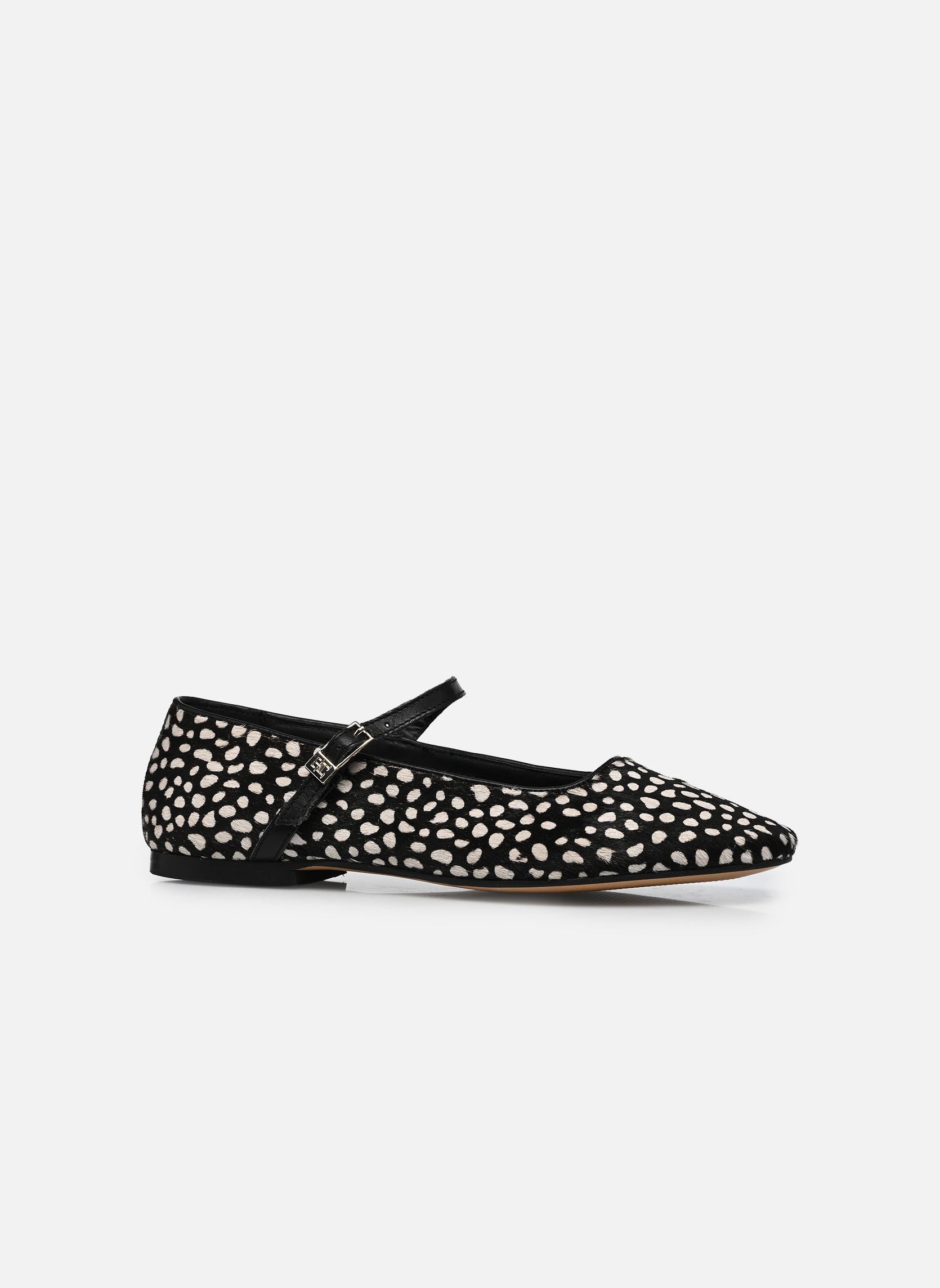 Ballerines classiques TH BUCKLE CALF HAIR femme noir Tommy Hilfiger Ballerines classiques TH BUCKLE CALF HAIR femme noir BLACK