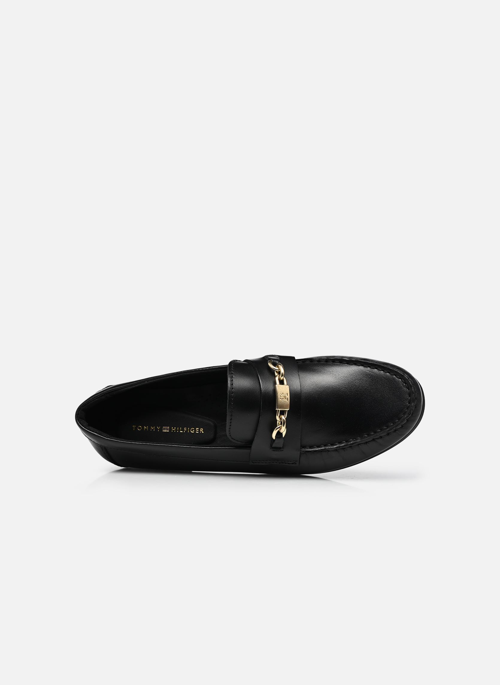 Mocassins TH CHAIN LEATHER LOA femme noir Tommy Hilfiger Mocassins TH CHAIN LEATHER LOA femme noir BLACK