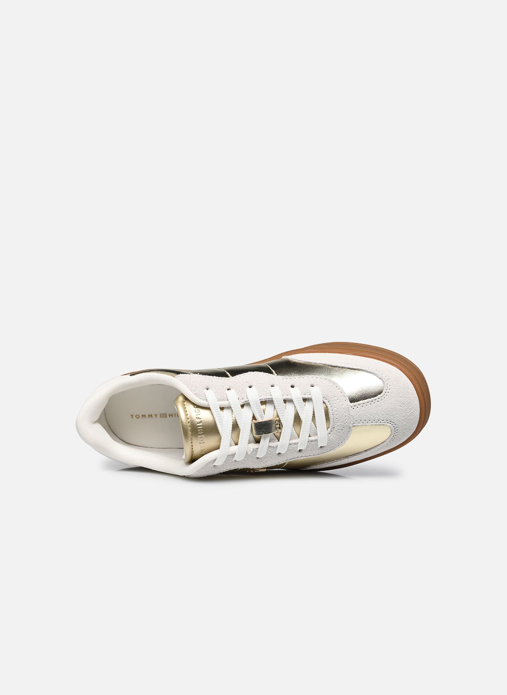 Lage sneakers MU JACKIE METALLIC dames goud en brons Tommy Hilfiger Lage sneakers MU JACKIE METALLIC dames goud en brons ECRU/GOLD