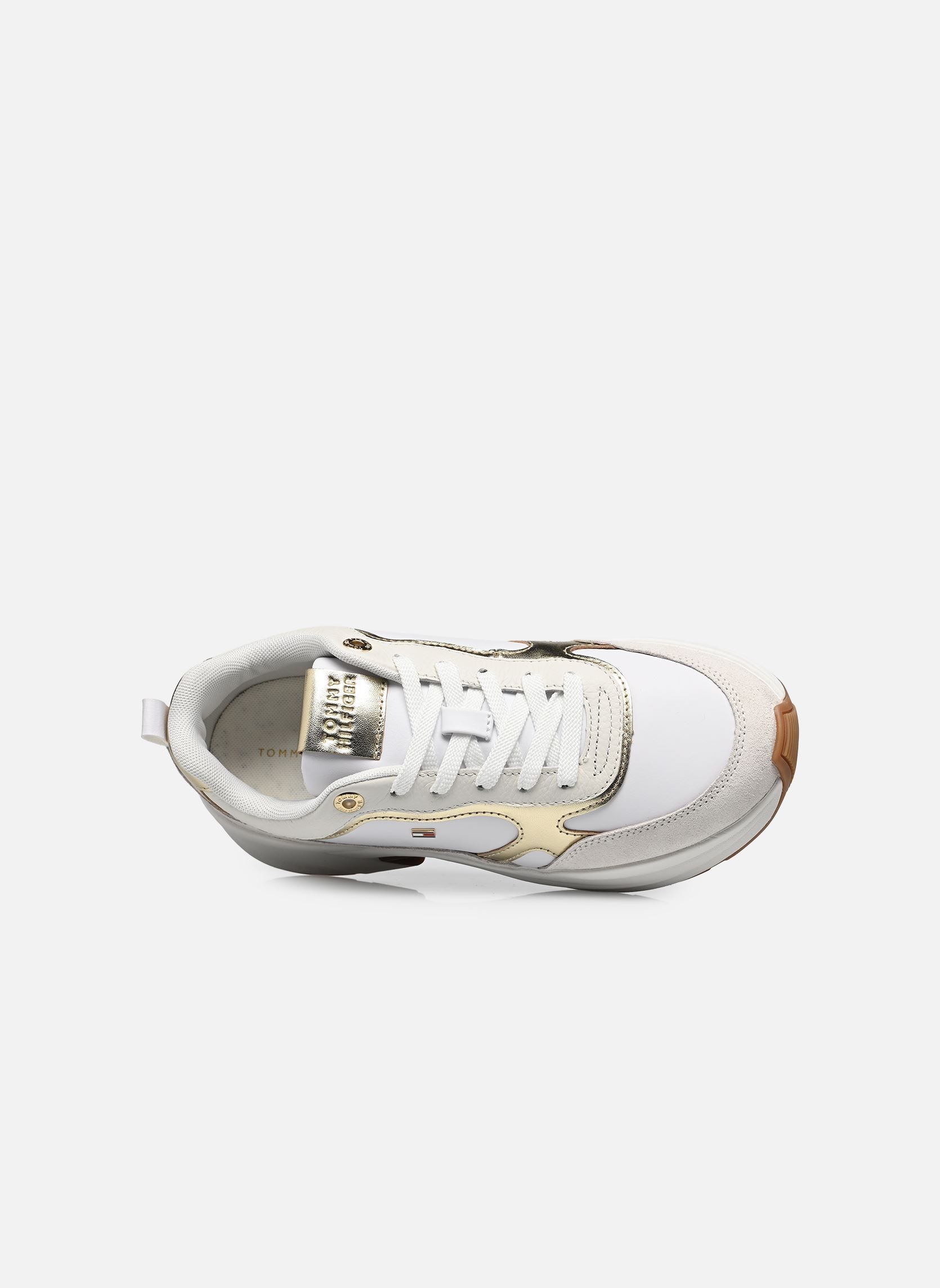 Baskets basses TH CHUNKY RUNNER ME femme or et bronze Tommy Hilfiger Baskets basses TH CHUNKY RUNNER ME femme or et bronze GOLD/WHITE/ECRU