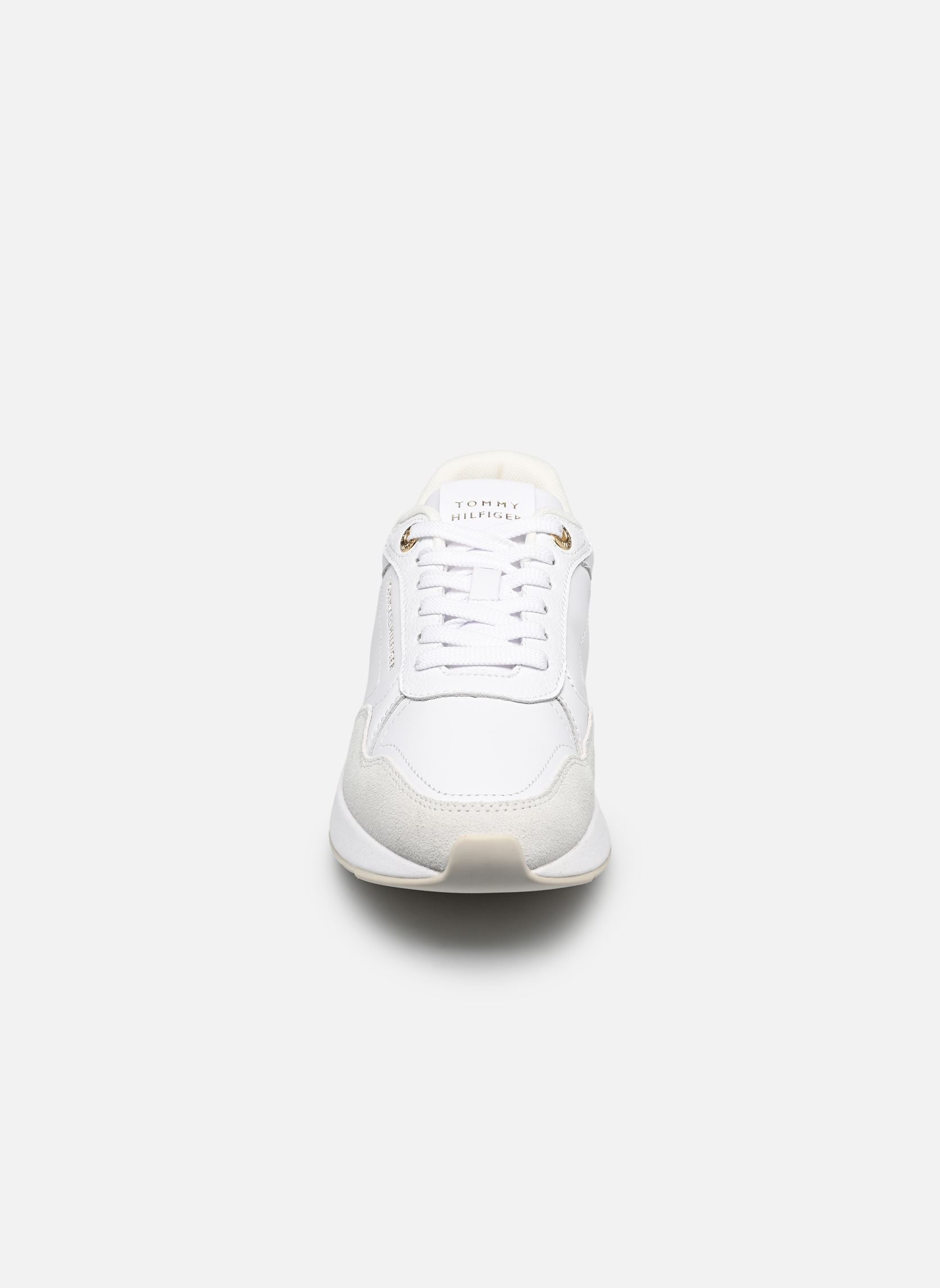 Lage sneakers MONOGRAM MIX MATERIA dames wit Tommy Hilfiger Lage sneakers MONOGRAM MIX MATERIA dames wit WHITE
