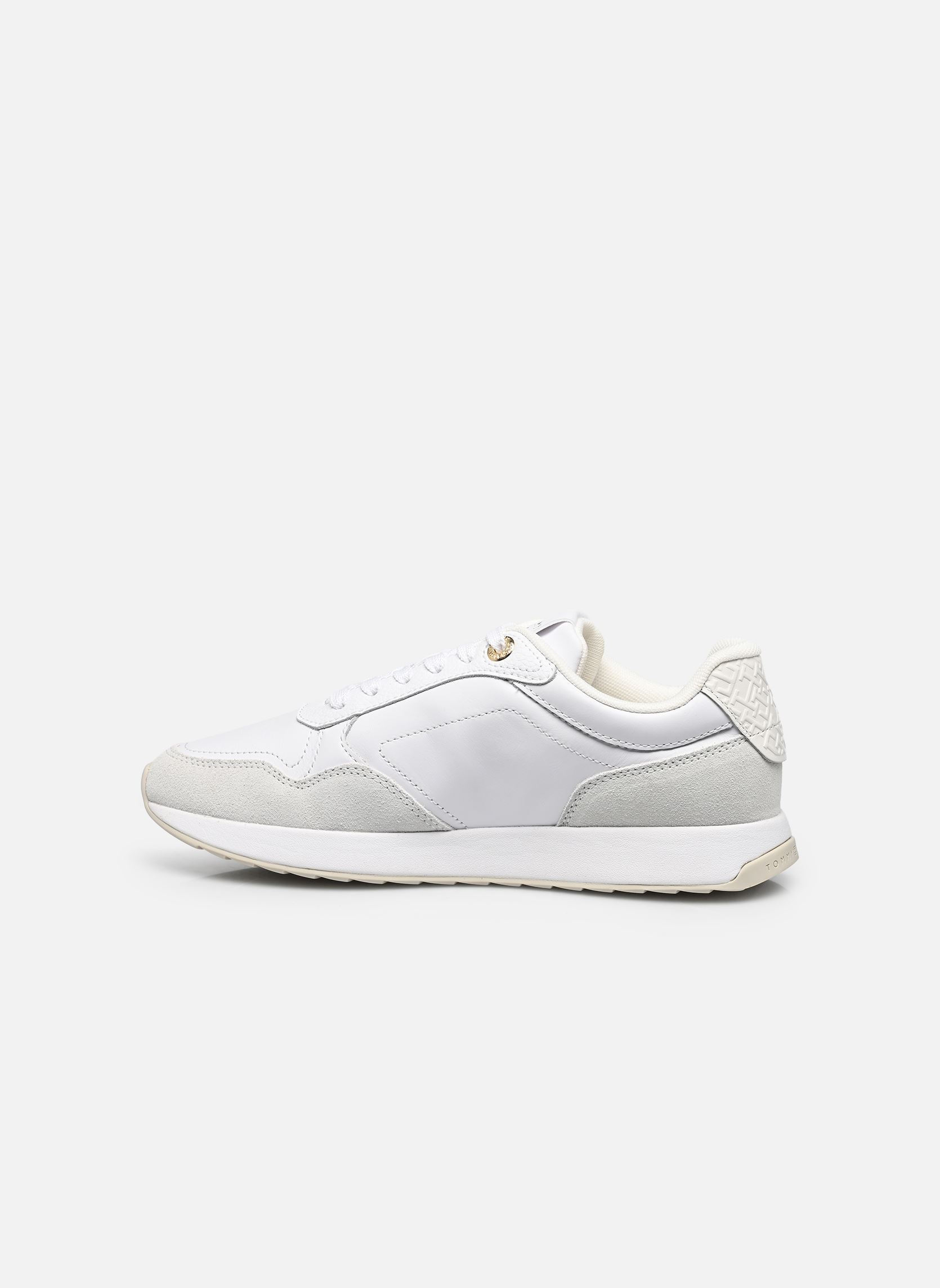 Lage sneakers MONOGRAM MIX MATERIA dames wit Tommy Hilfiger Lage sneakers MONOGRAM MIX MATERIA dames wit WHITE