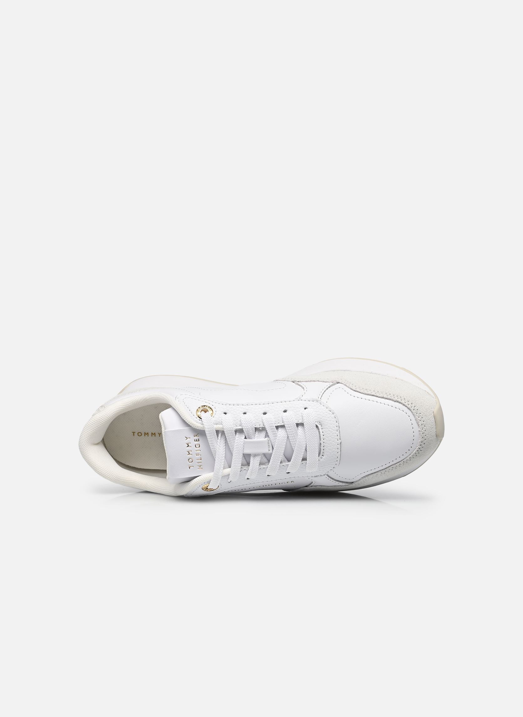 Lage sneakers MONOGRAM MIX MATERIA dames wit Tommy Hilfiger Lage sneakers MONOGRAM MIX MATERIA dames wit WHITE