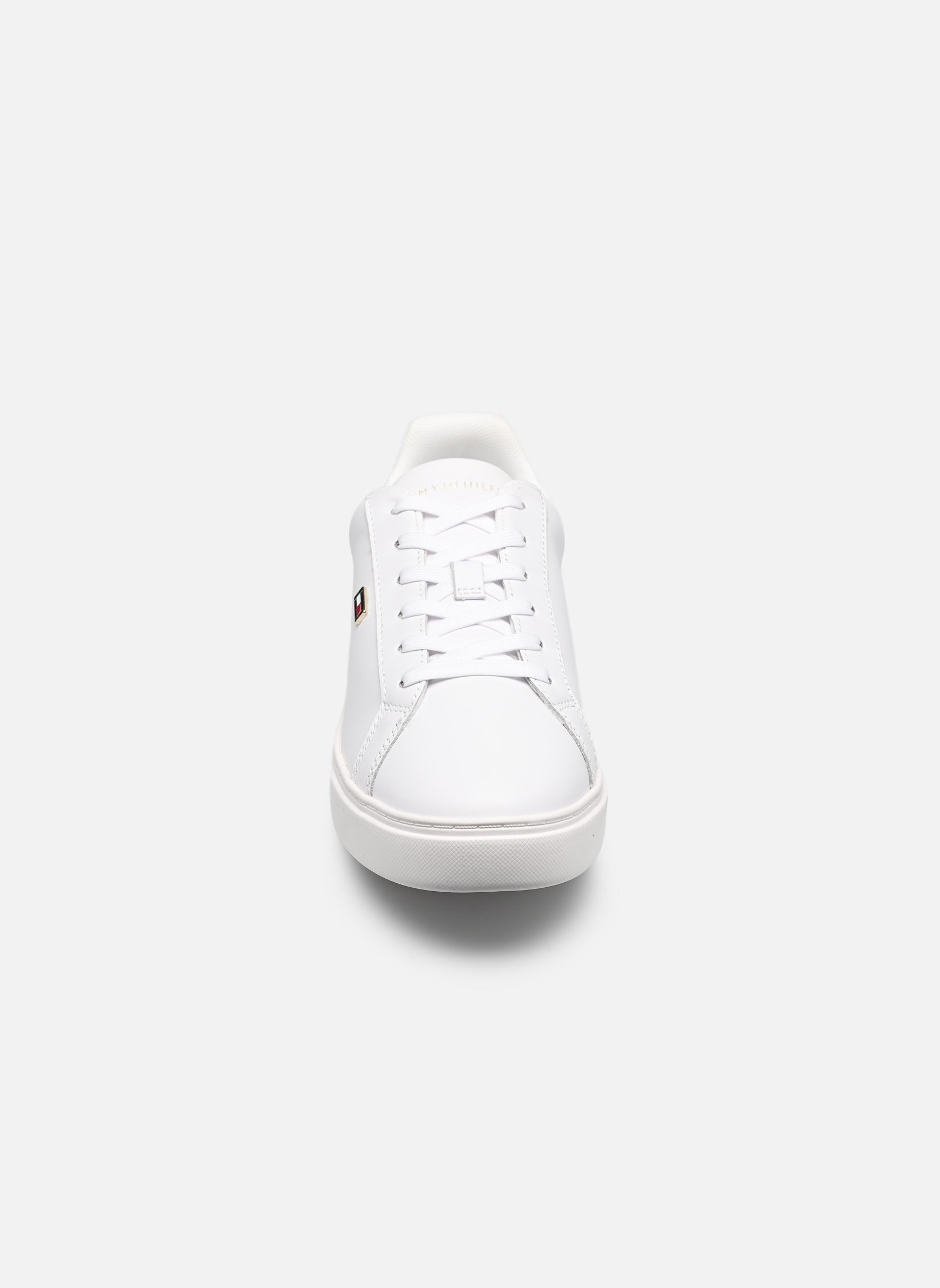 Niedrige Sneaker FLAG COURT SNEAKER damen weiß Tommy Hilfiger Niedrige Sneaker FLAG COURT SNEAKER damen weiß WHITE