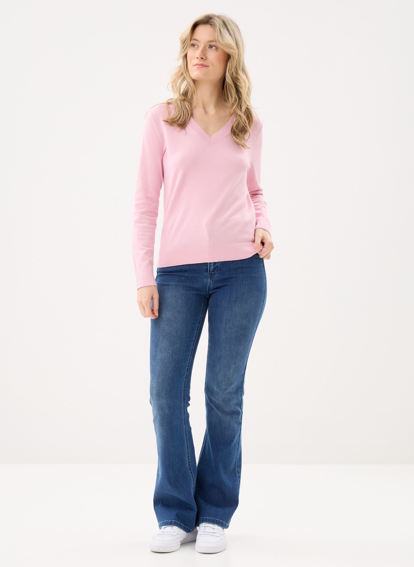 Truien Co Jersey Fine Gg V dames roze Tommy Hilfiger Truien Co Jersey Fine Gg V dames roze BONITA PINK