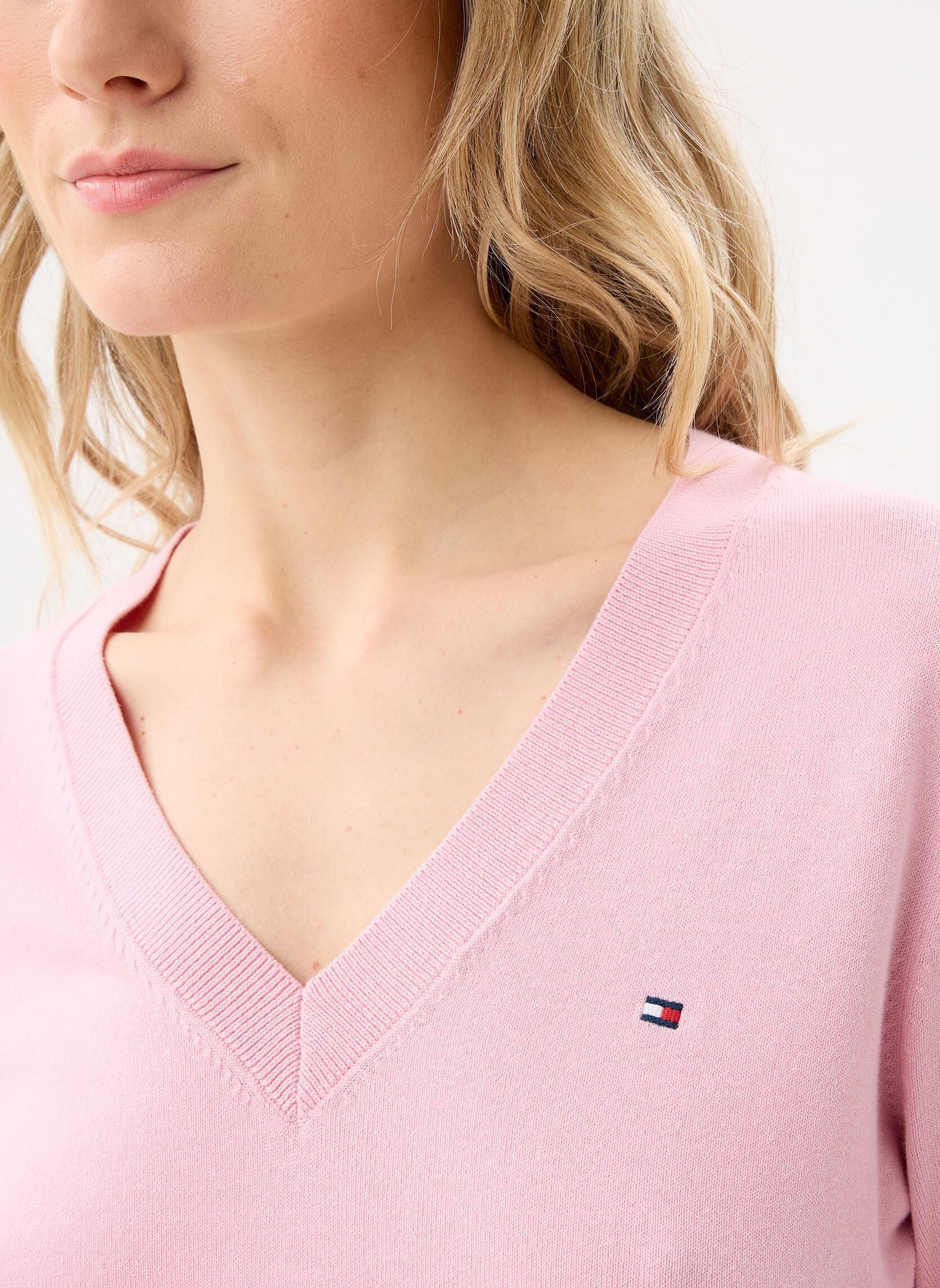 Truien Co Jersey Fine Gg V dames roze Tommy Hilfiger Truien Co Jersey Fine Gg V dames roze BONITA PINK